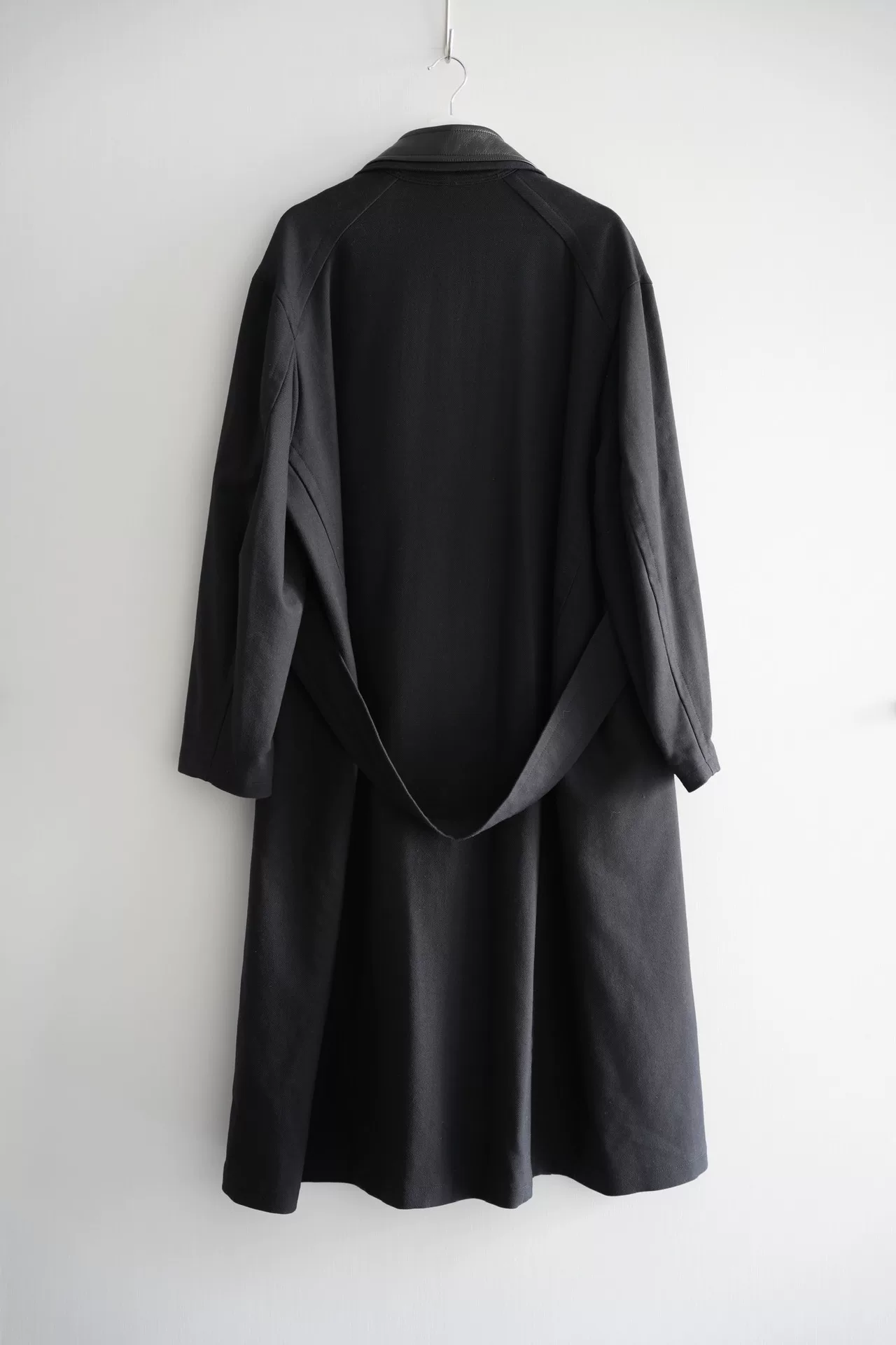 Yohji Yamamoto 15AW Leather Collar Coat — front