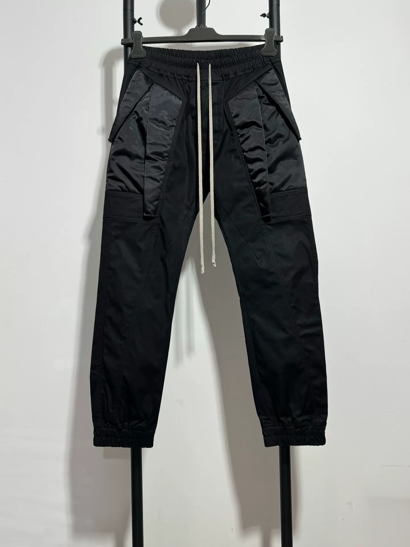 Rick Owens Black Cargo Jogger Pants