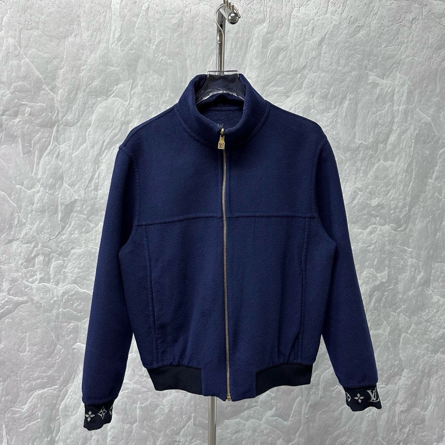 Louis Vuitton SS25 Double-Sided Monogram Wool Jacket — detail