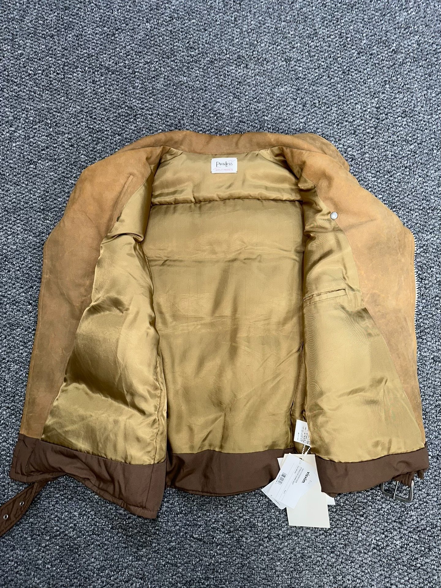 visvim Strabler Brown Down Vest — detail