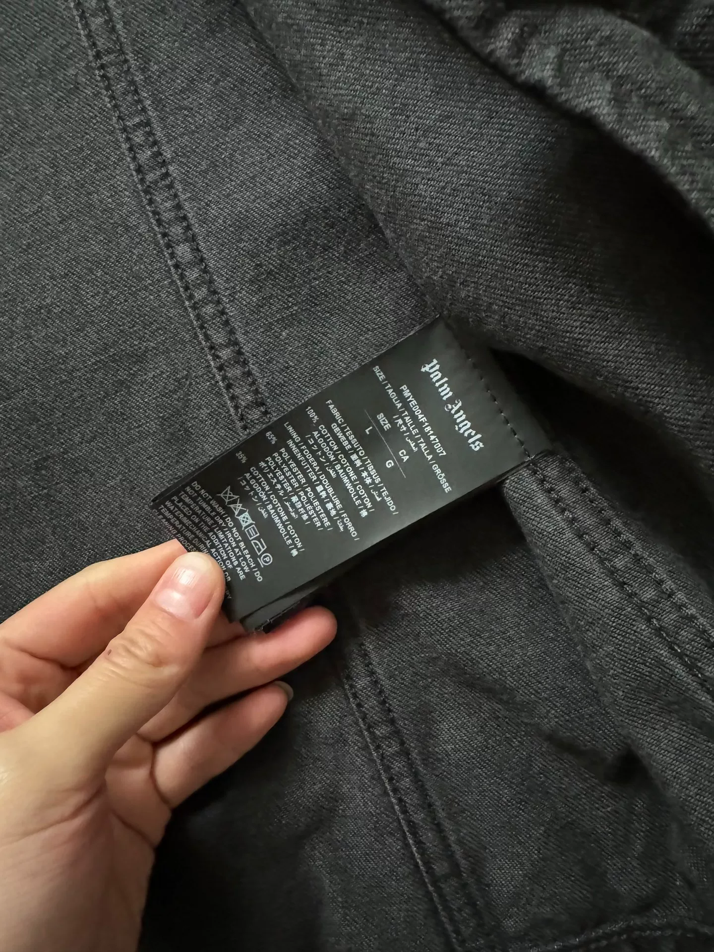 Palm Angels Denim Jacket Size L — detail
