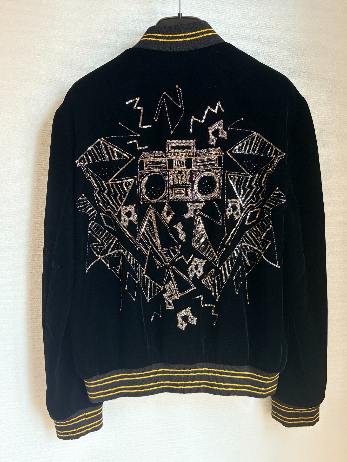 Saint Laurent 19FW Varsity Velvet Jacket