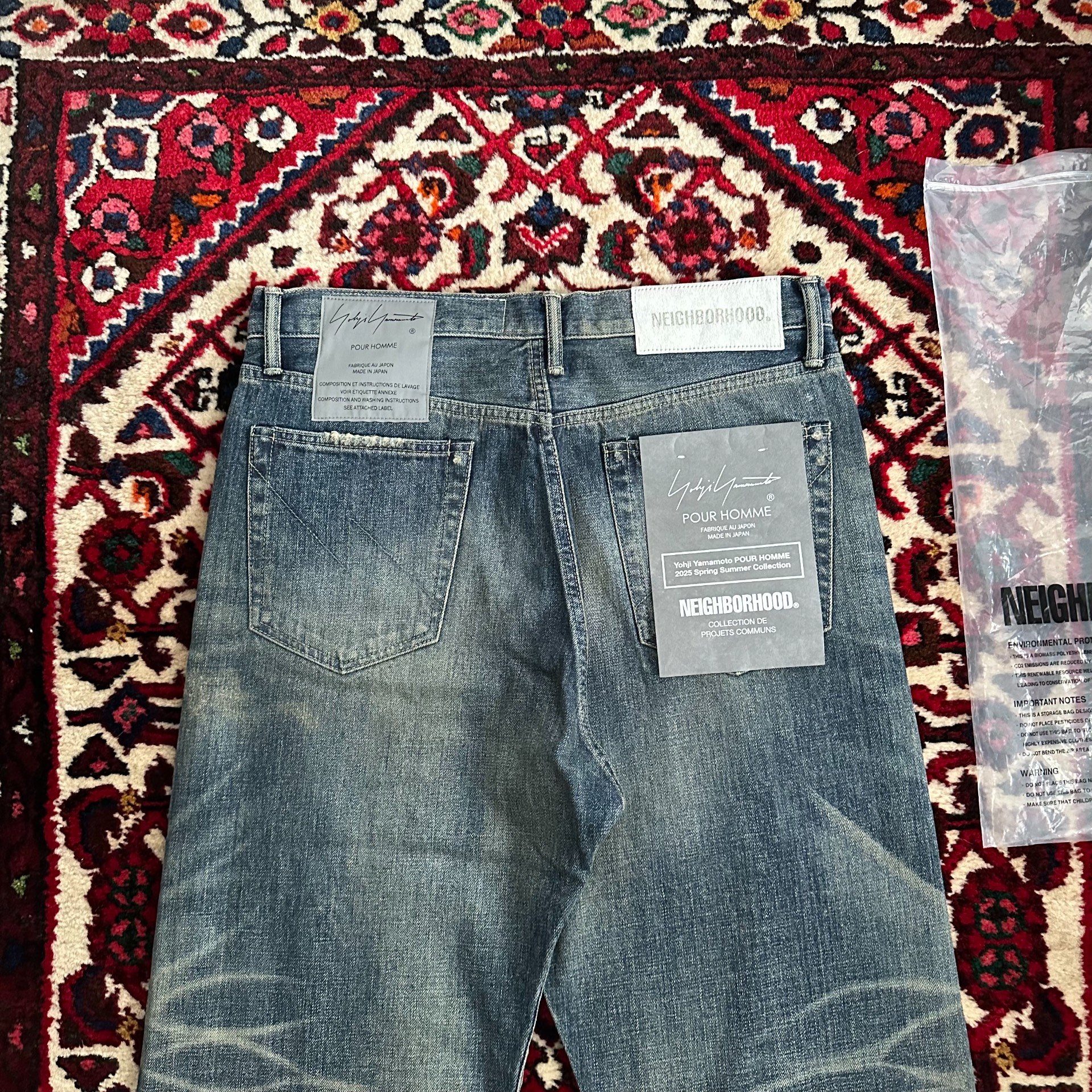Neighborhood x Yohji Yamamoto Denim Jeans — back