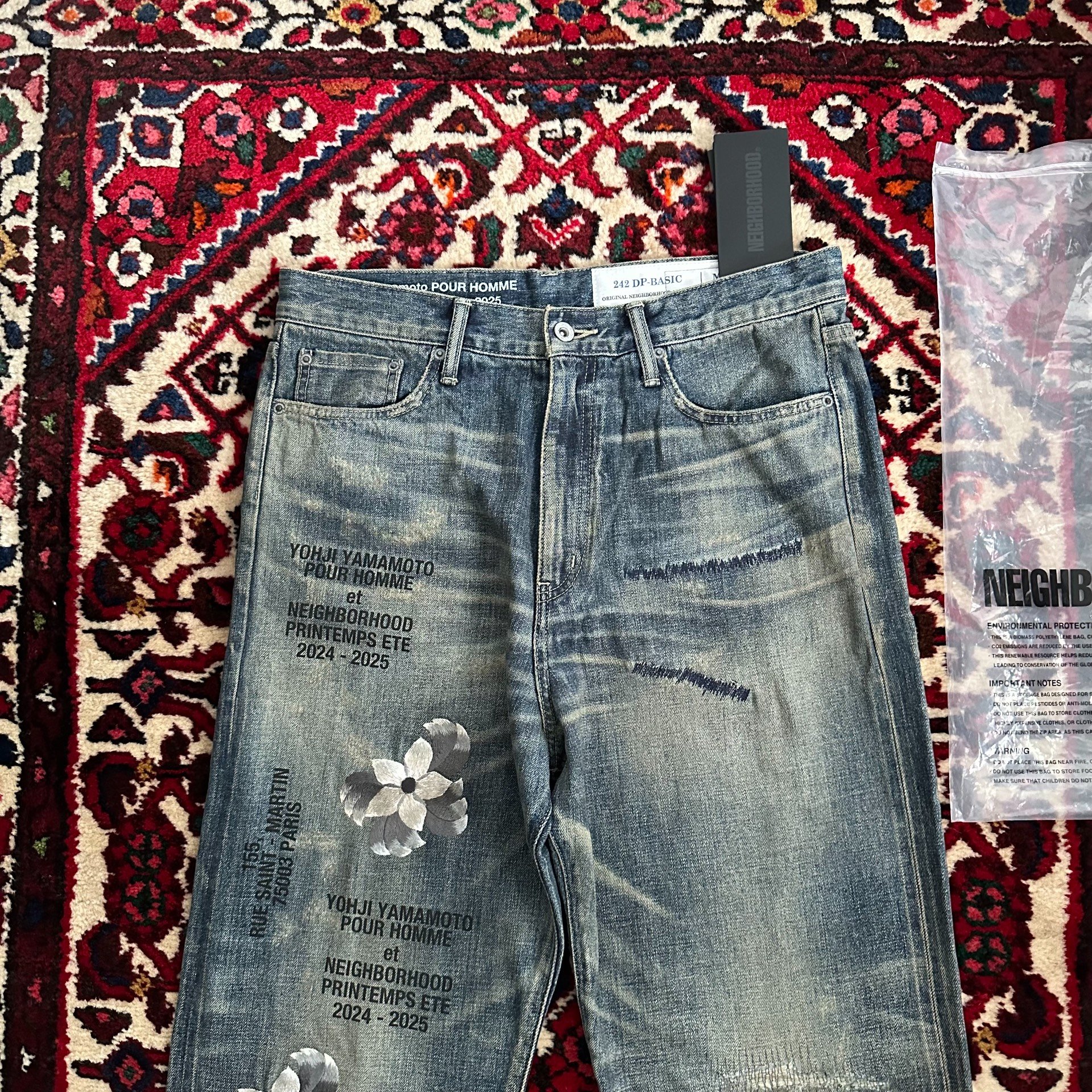 Neighborhood x Yohji Yamamoto Denim Jeans — detail