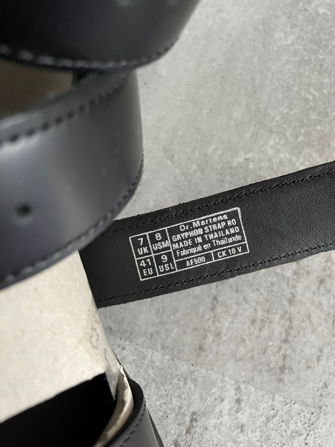 Dr. Martens Black Leather Sandals — back