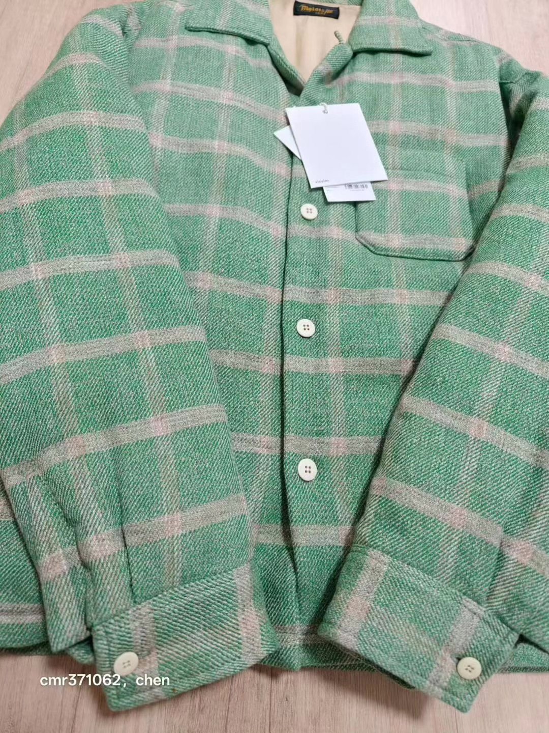 VISVIM 25SS Keesy Check Down Jacket — label