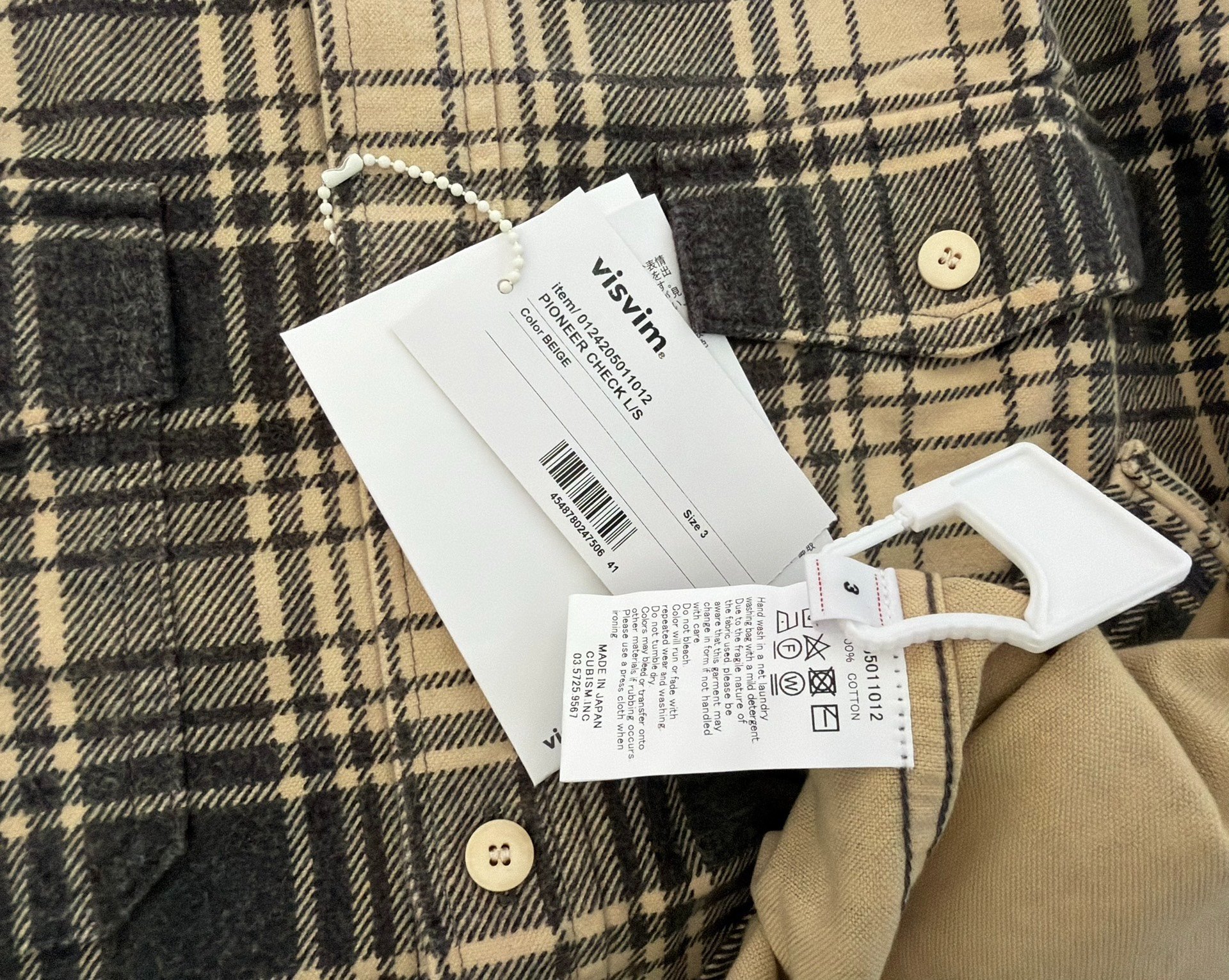 VISVIM PIONEER CHECK L/S 24AW — detail