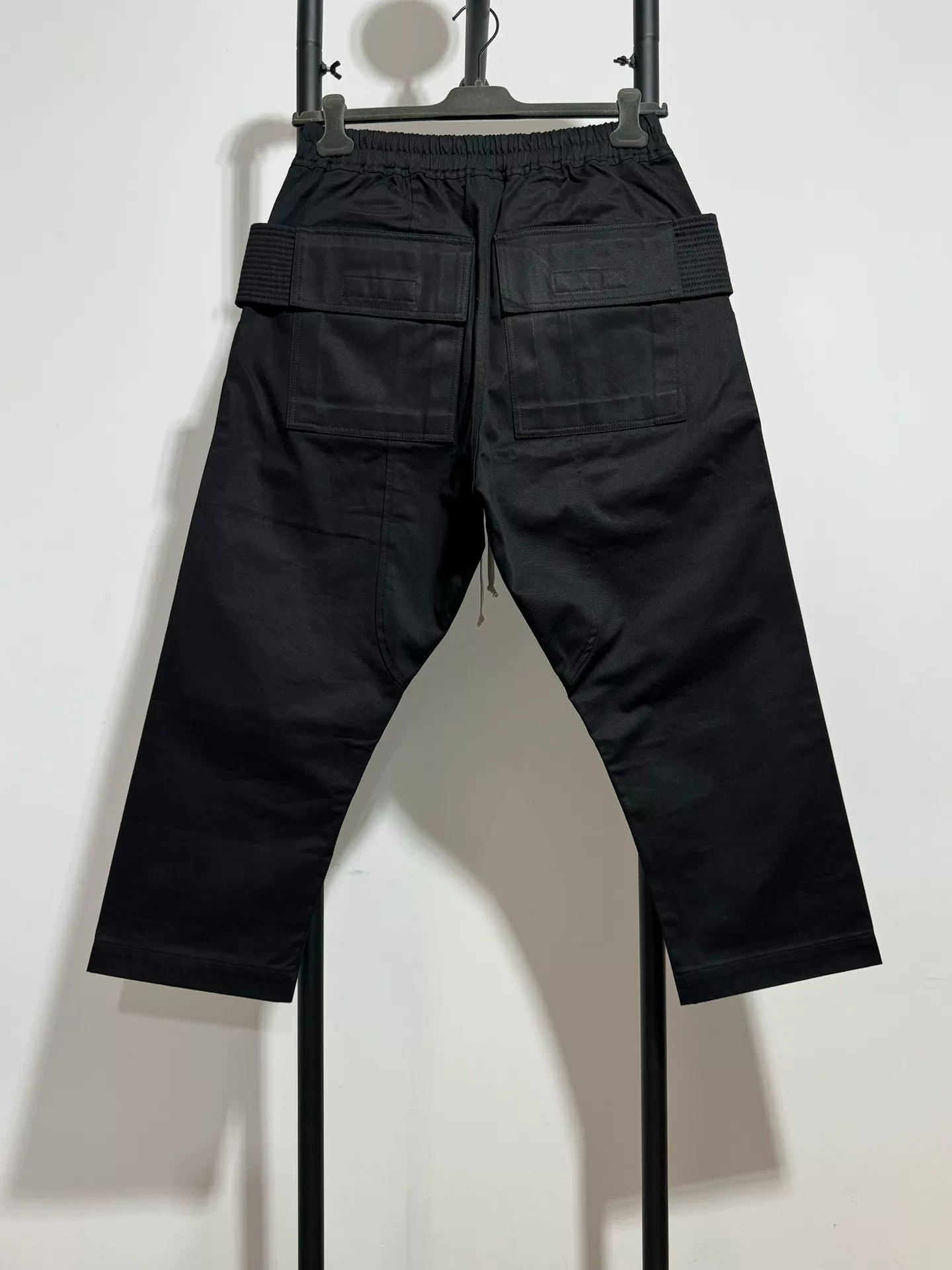 Rick Owens Black Cargo Pants M — front