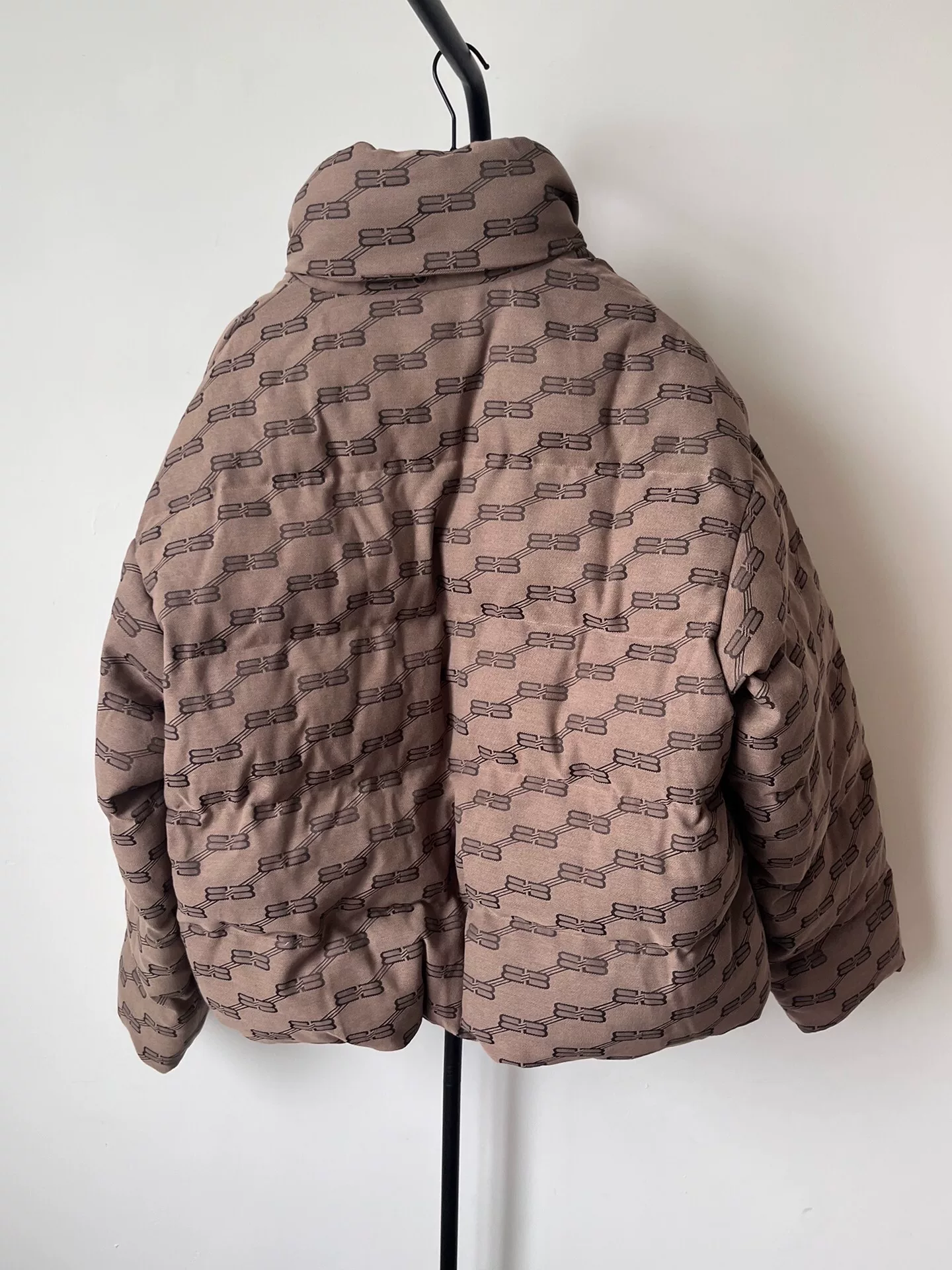Balenciaga SS22 Logo Print Stand Collar Jacket — front