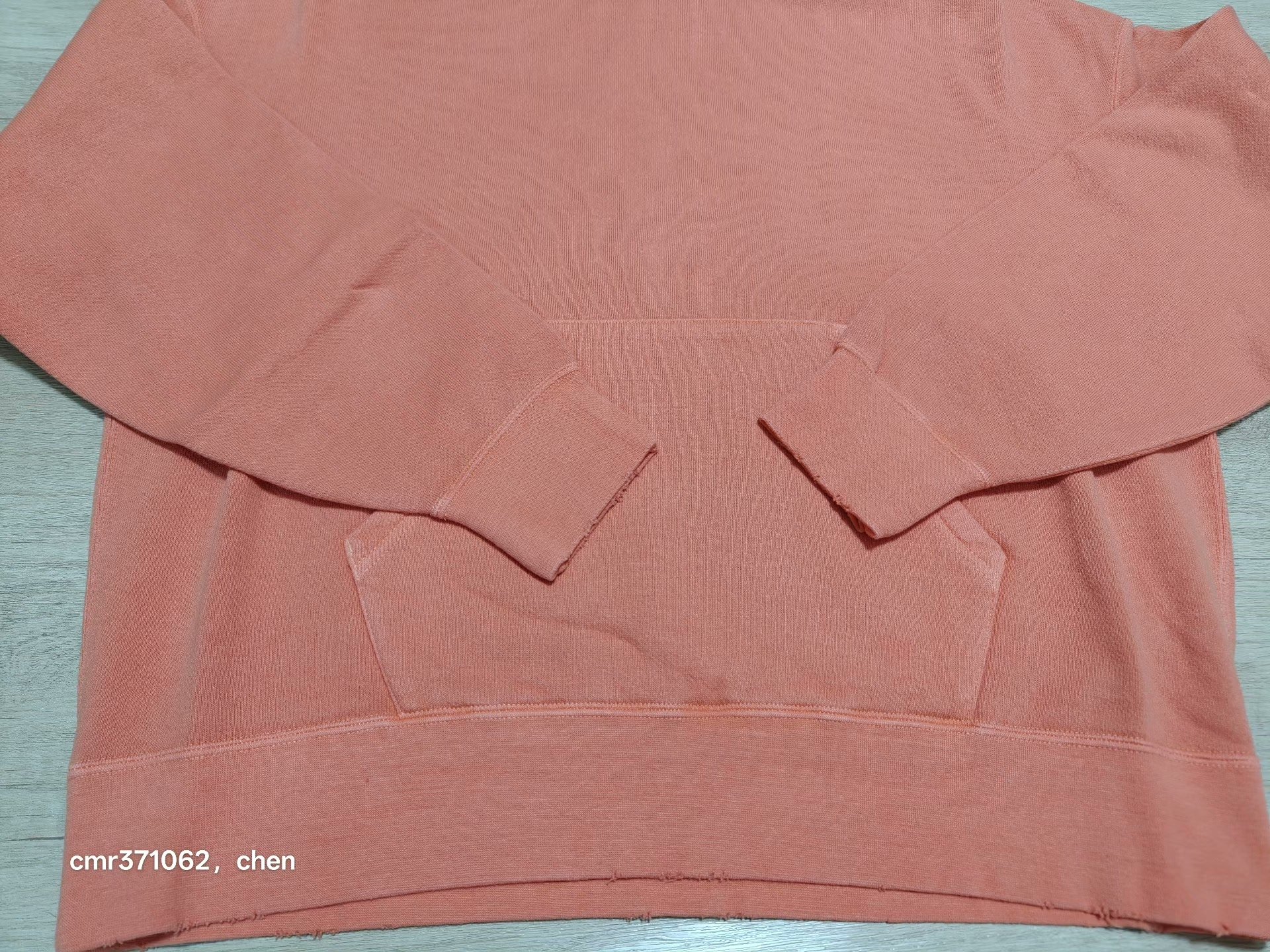VISVIM 22SS AMPLUS SB Orange Hoodie — label
