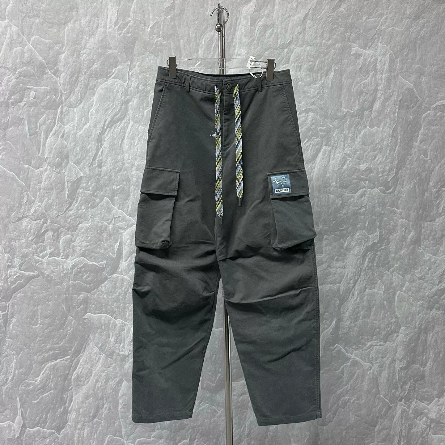 Louis Vuitton Drawstring Patch Denim Pants