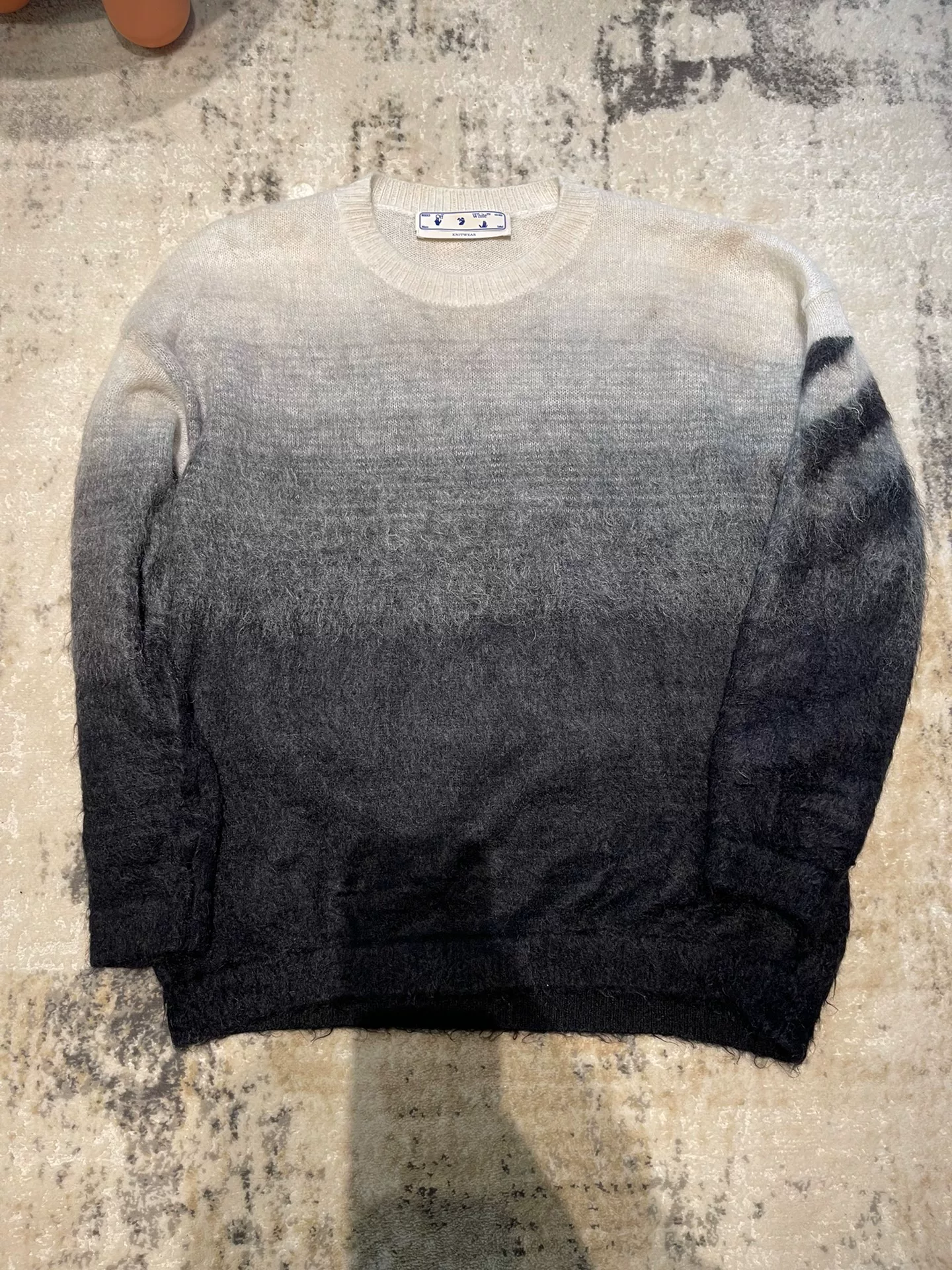 Off-White Mohair Logo Sweater — front