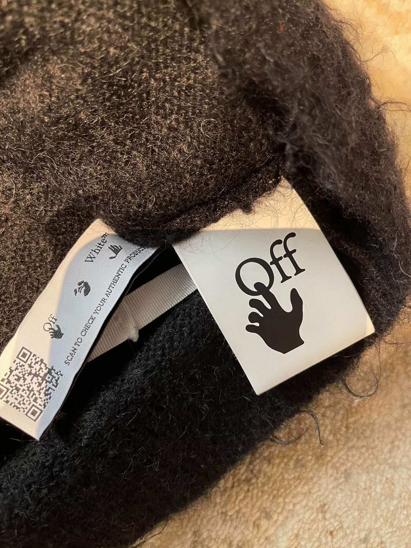 Off-White Mohair Logo Sweater — back