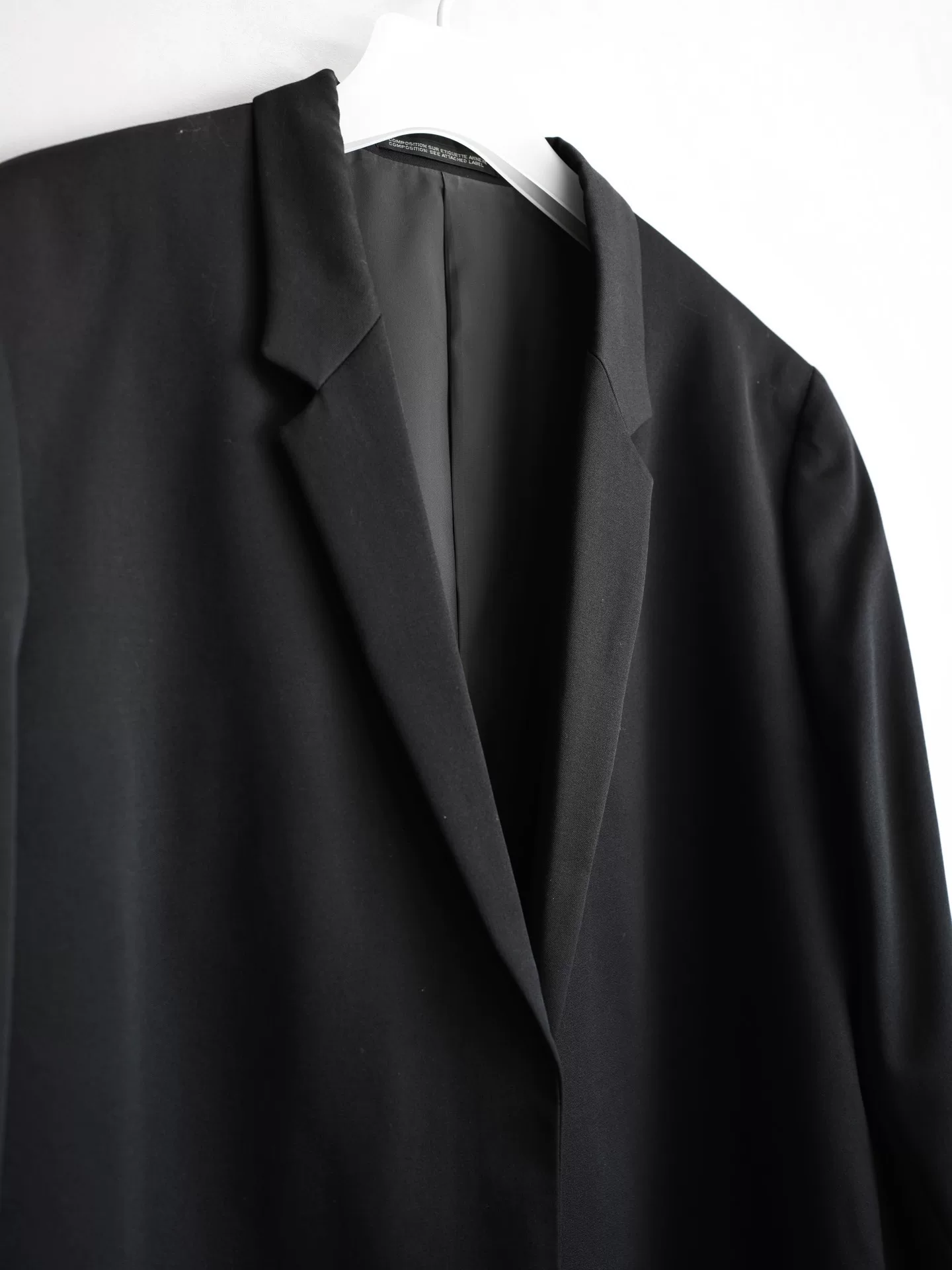 Yohji Yamamoto 99AW Runway Buttonless Coat — label
