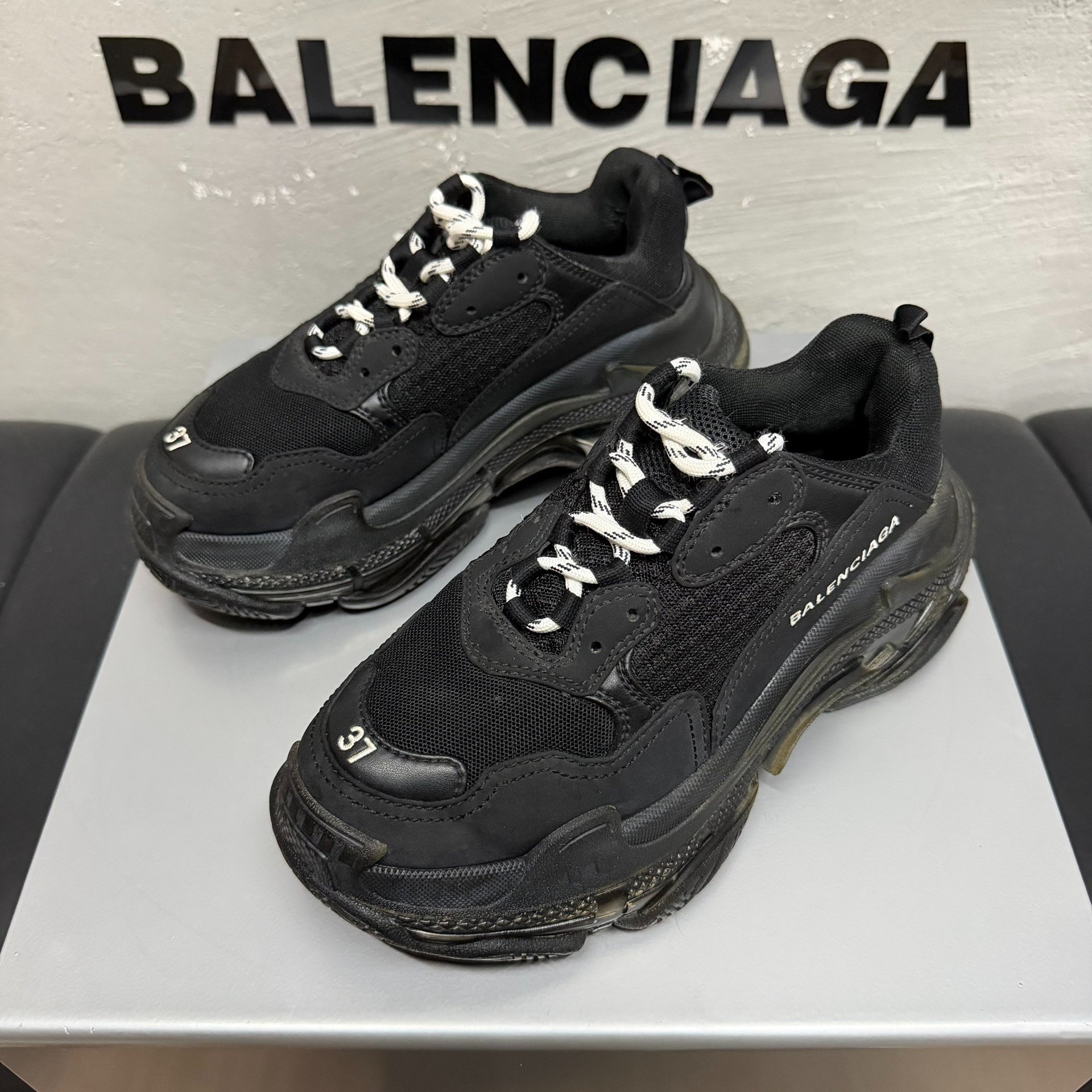 Balenciaga Triple S Black Dad Shoes
