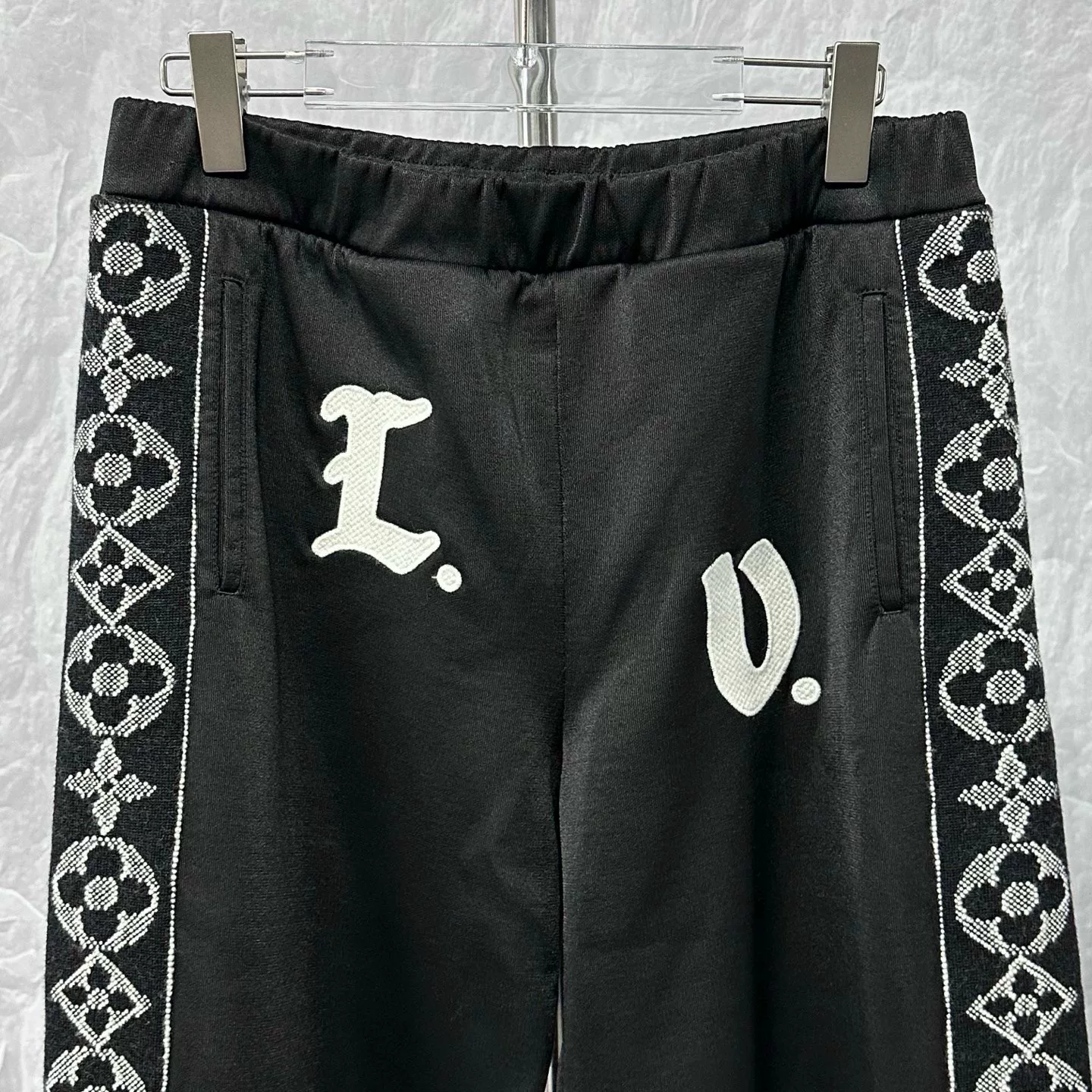 Louis Vuitton LV Logo Side Tape Pants — front