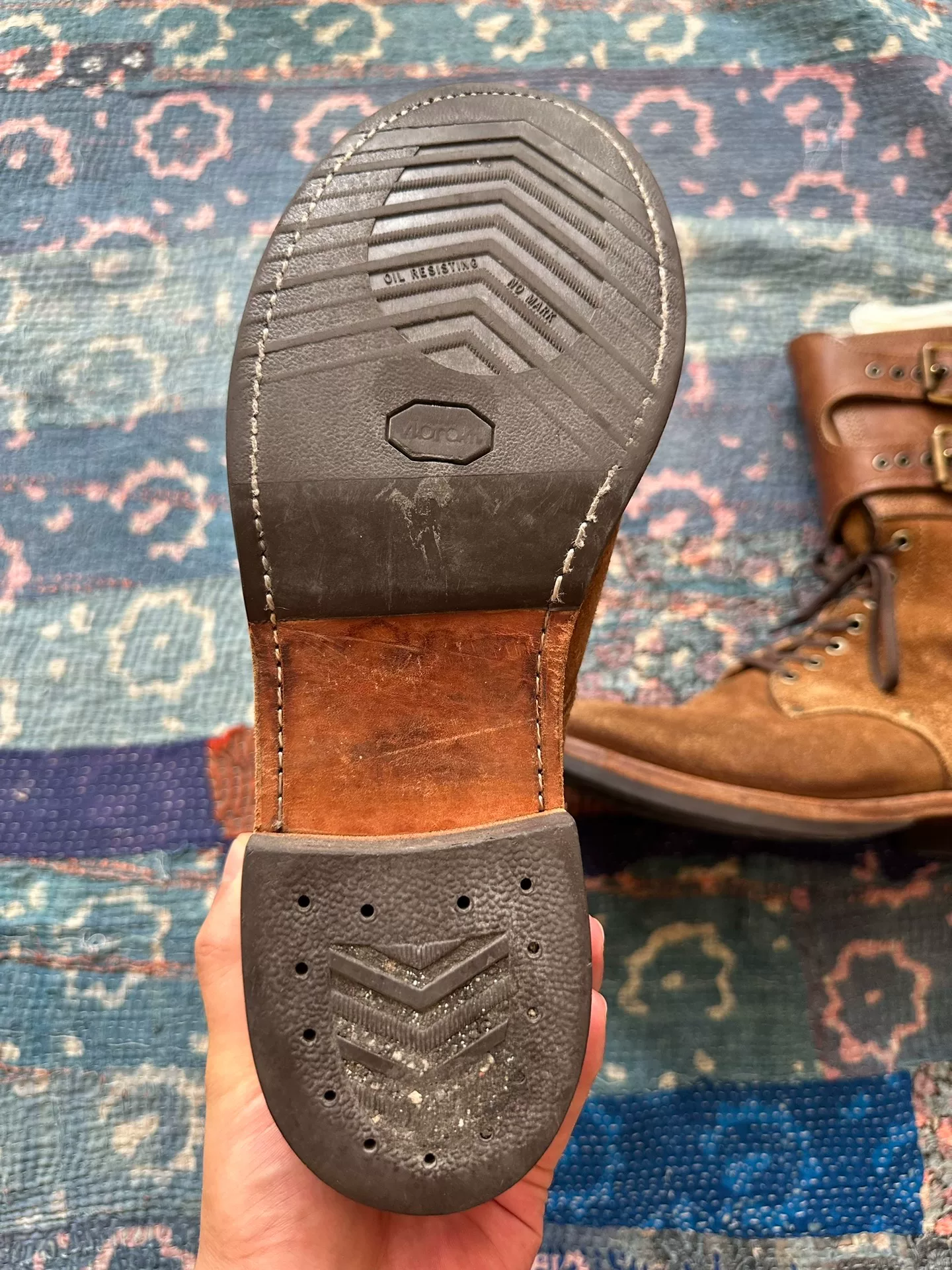 RRL Ralph Lauren Julian Suede Work Boots — detail