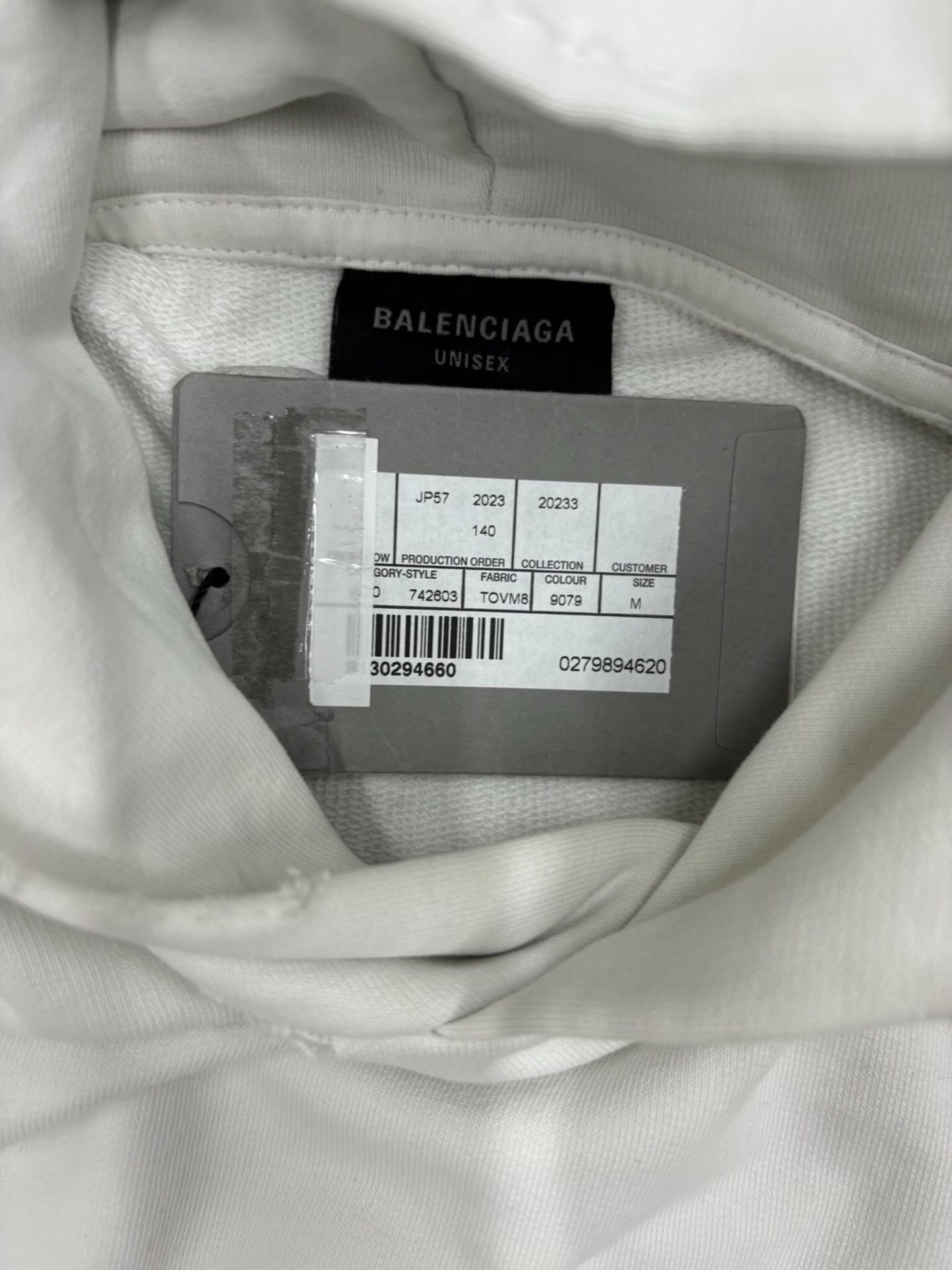 Balenciaga FW23 Light Gray 'Je t'aime' Hoodie — back