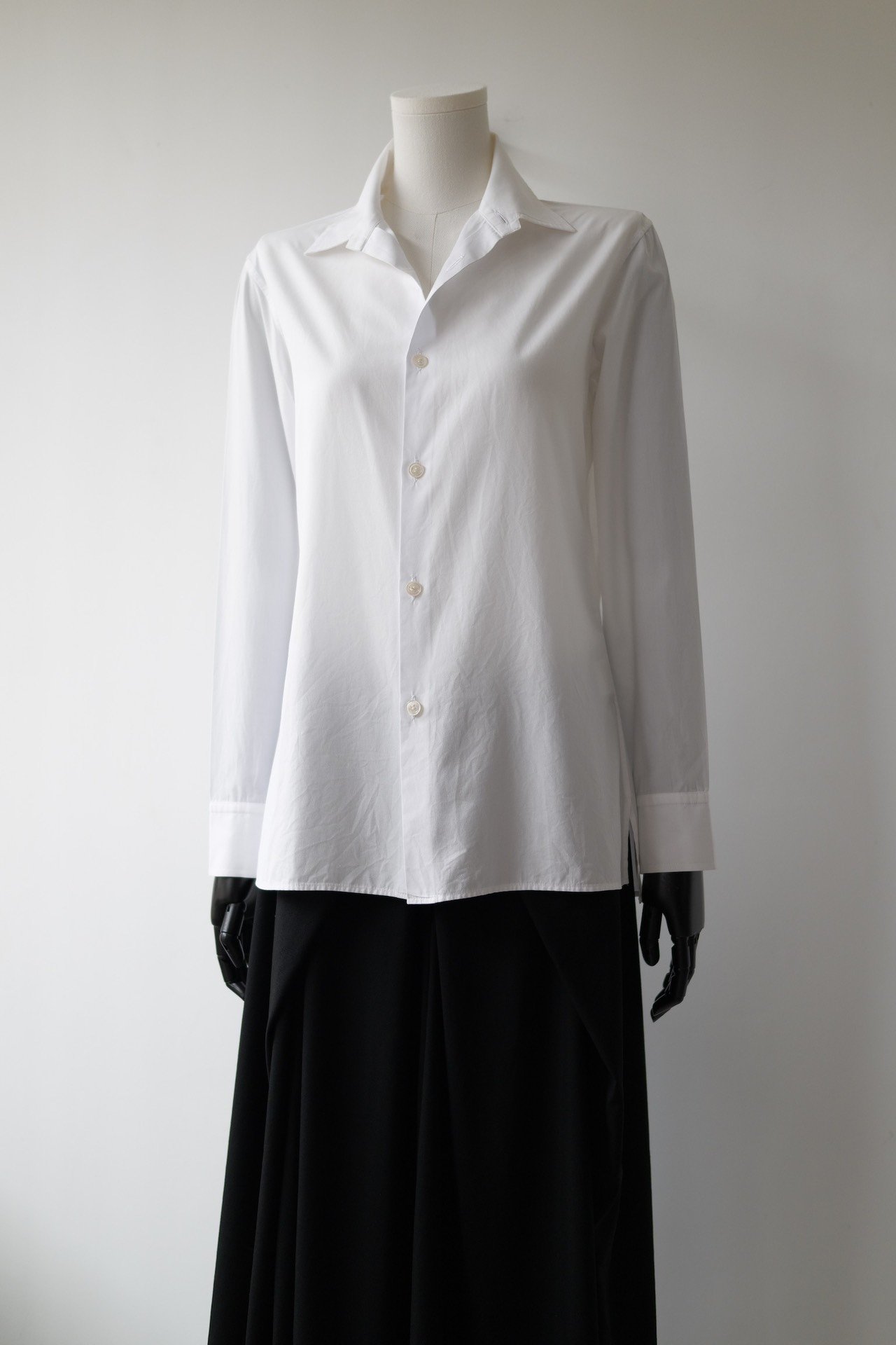 Yohji Yamamoto Minimal Collared Shirt — detail