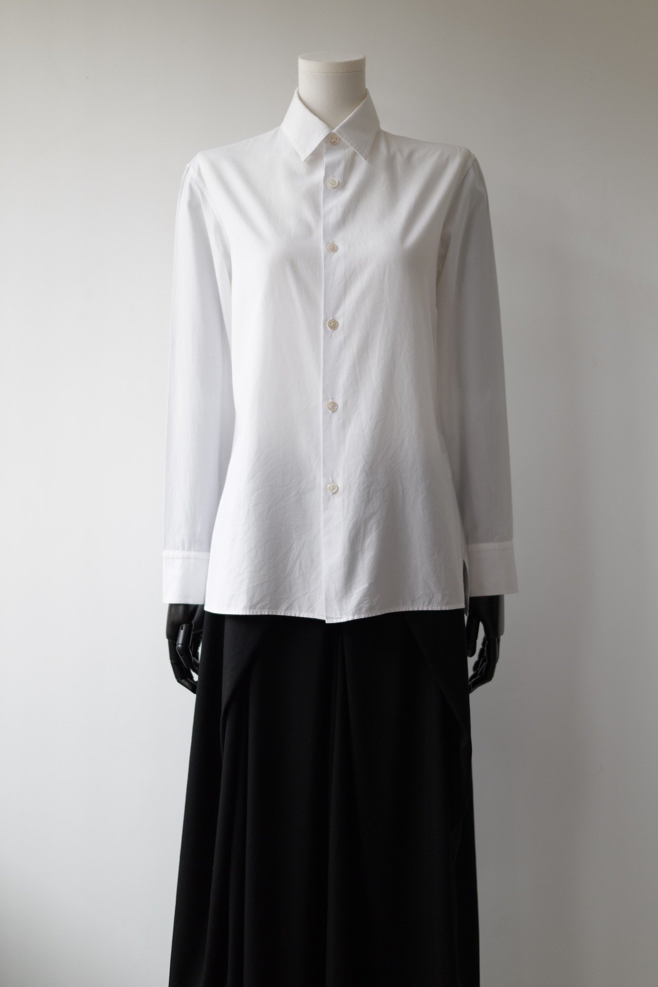 Yohji Yamamoto Minimal Collared Shirt — back