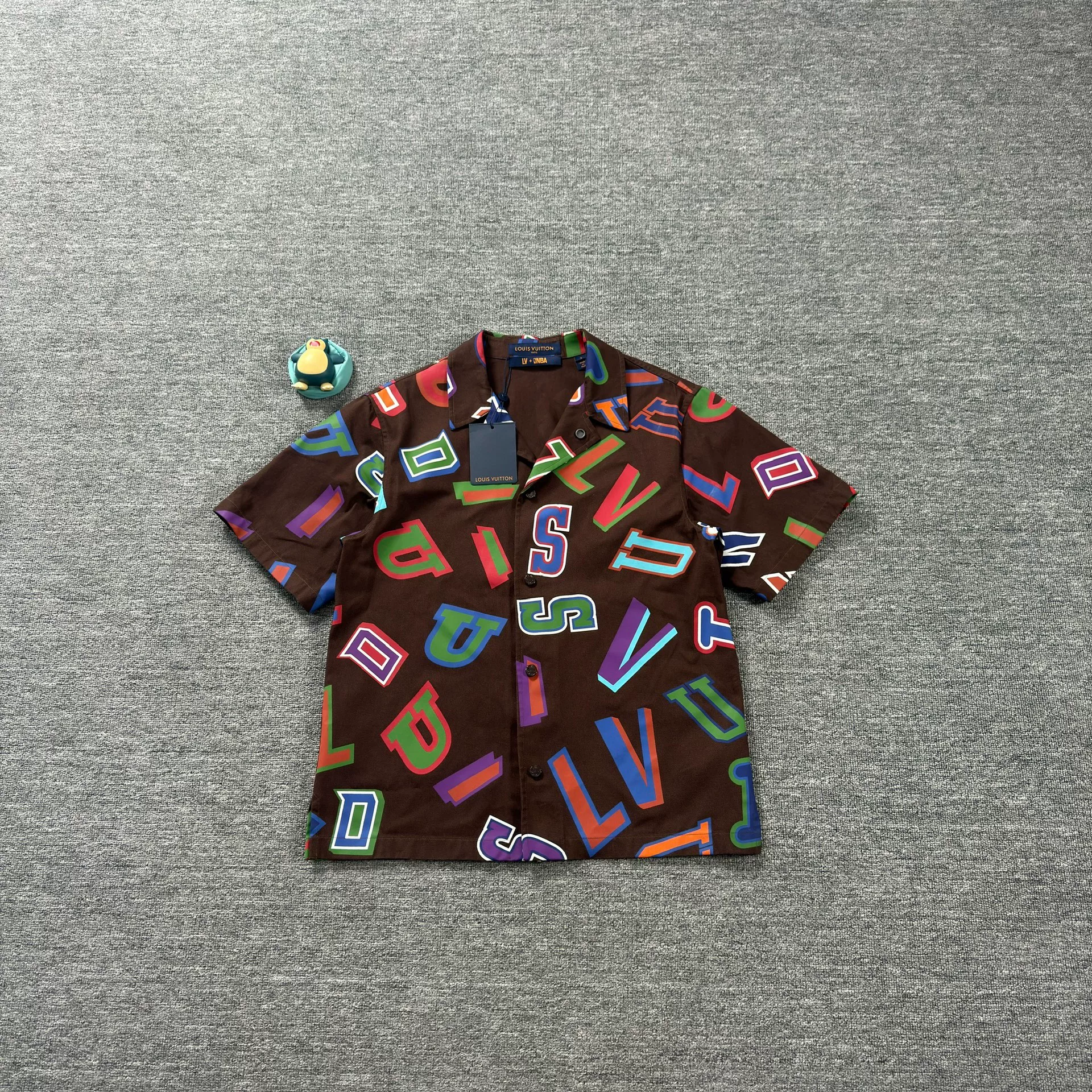 LV NBA Brown Short-Sleeve Shirt