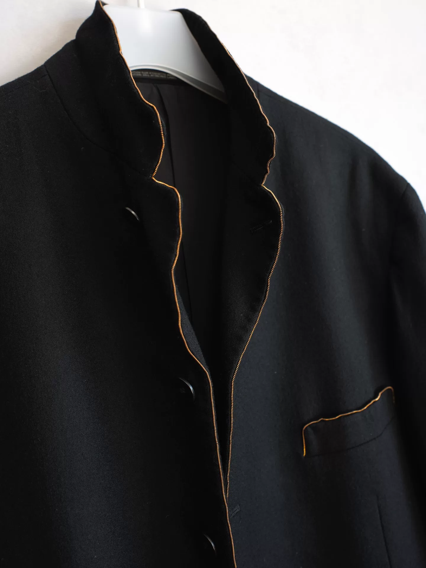 Yohji Yamamoto 00AW Handmade Gold Beaded Jacket — label