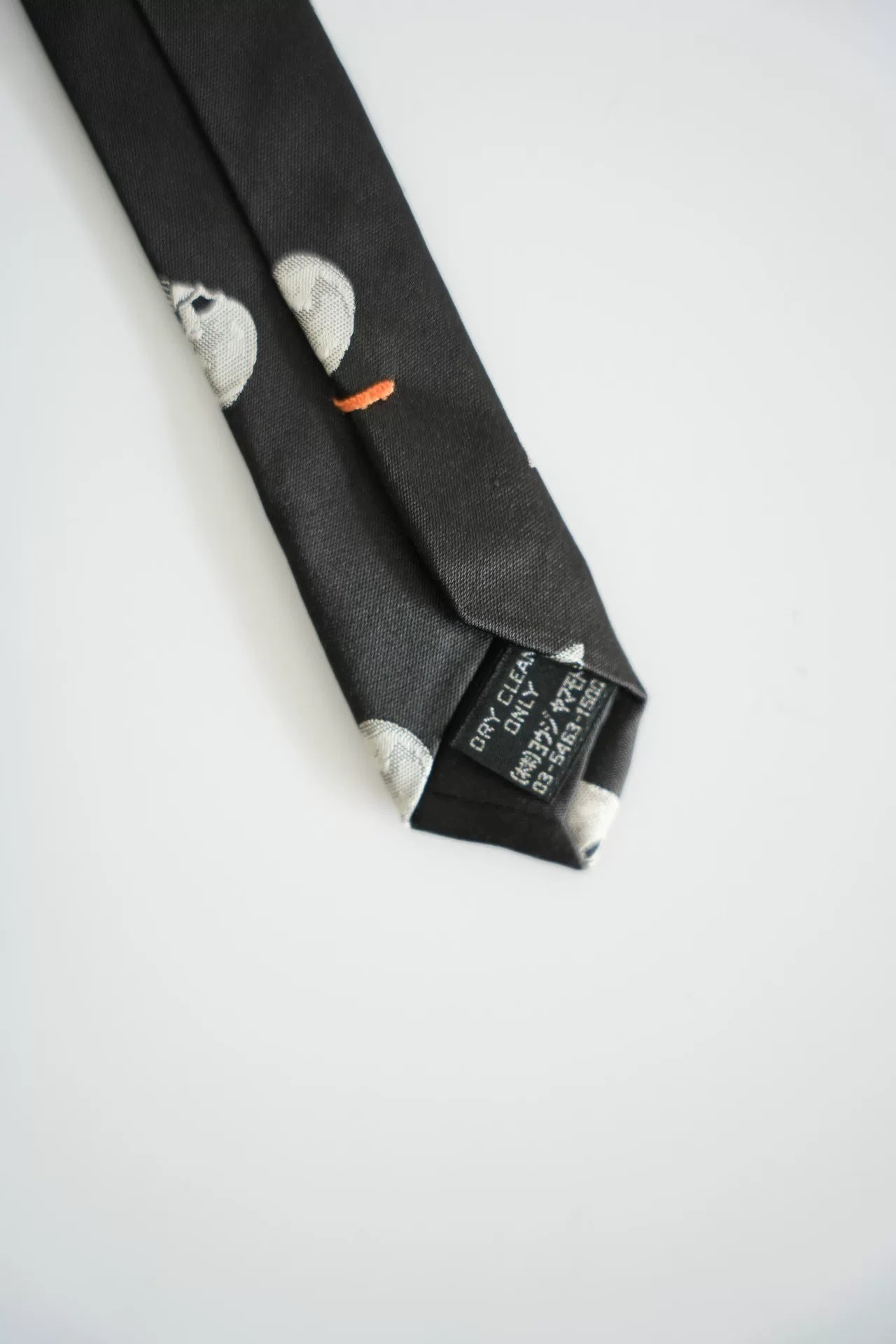 Yohji Yamamoto 2014AW Skull Print Tie — back