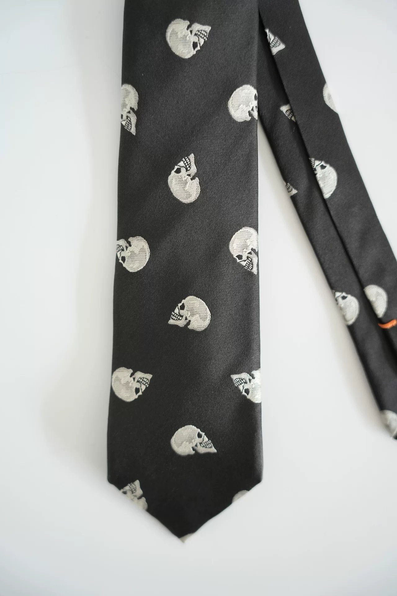 Yohji Yamamoto 2014AW Skull Print Tie — front