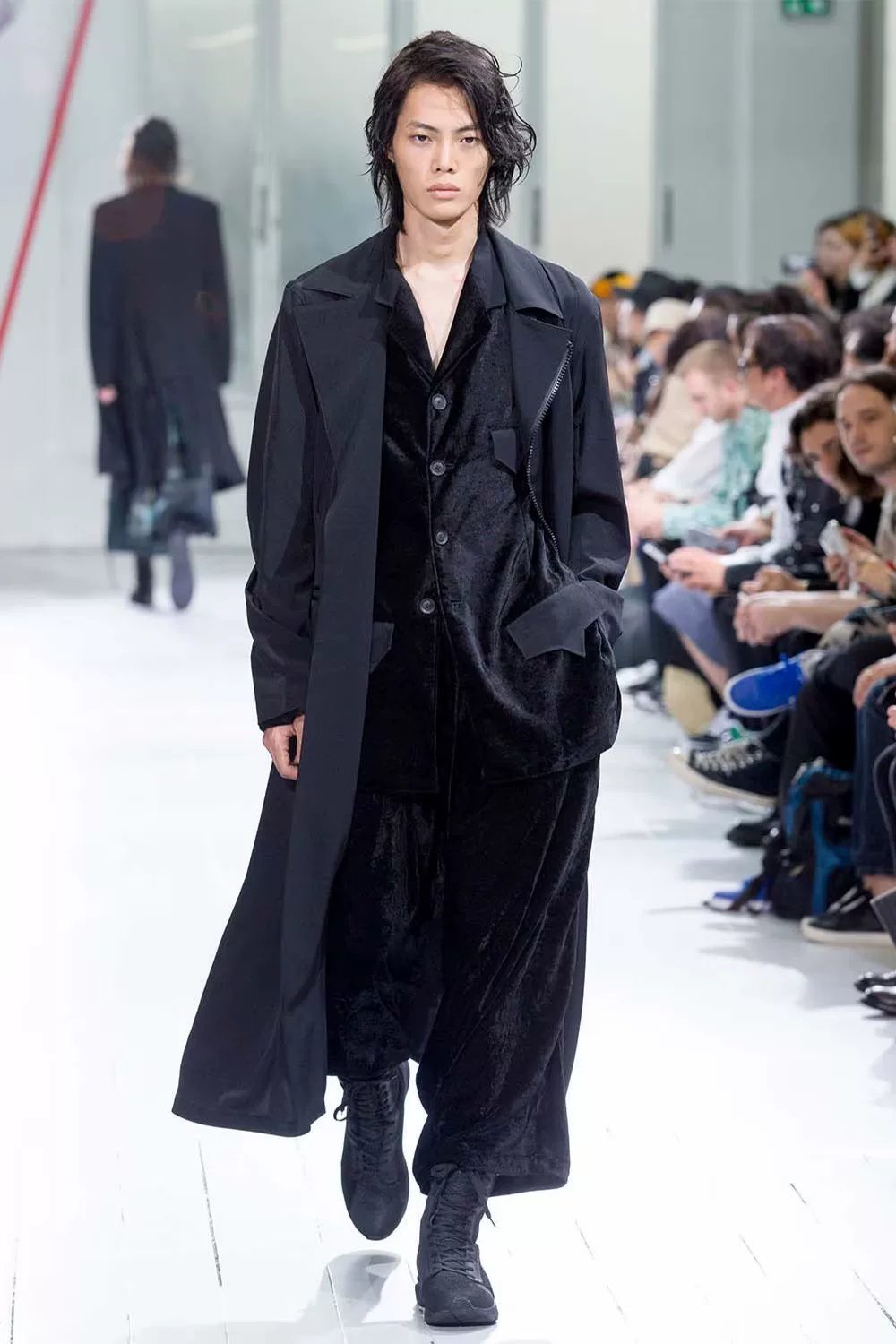 Yohji Yamamoto 20SS Zip Biker Wool Coat — front