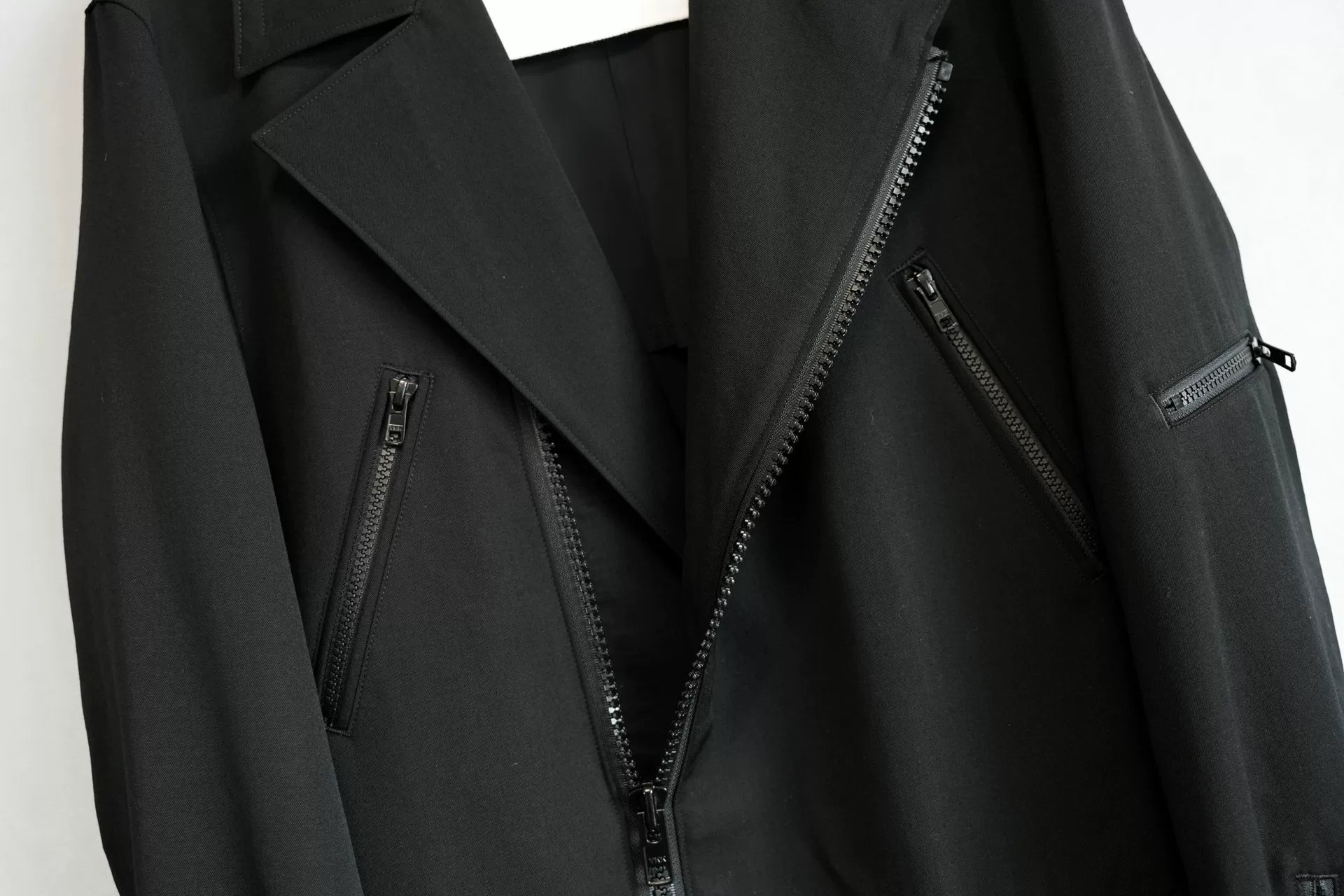 Yohji Yamamoto 20SS Zip Biker Wool Coat — label