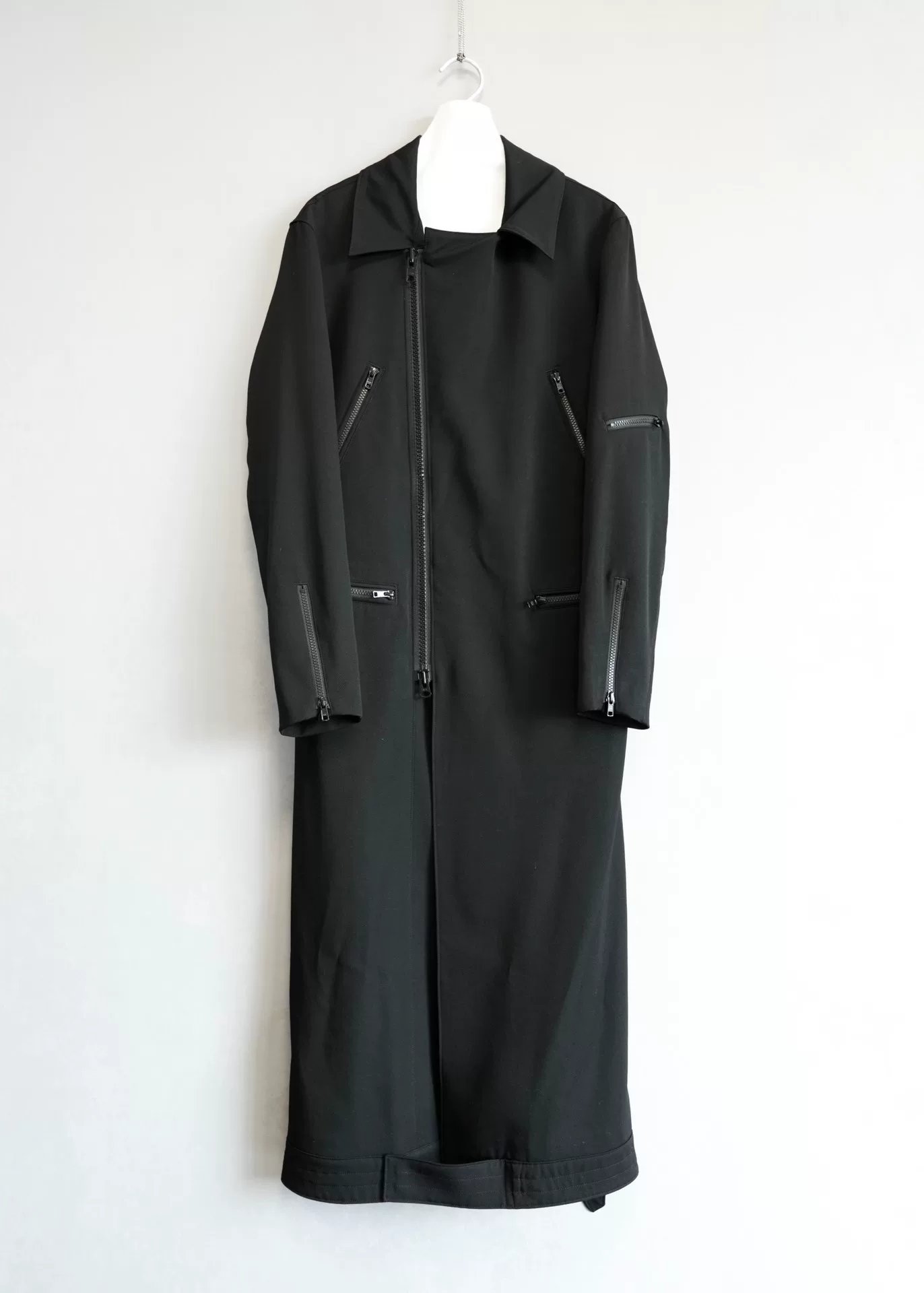 Yohji Yamamoto 20SS Zip Biker Wool Coat — detail
