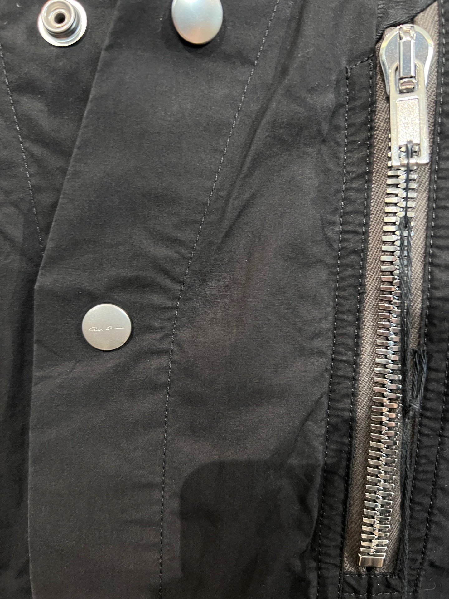 Rick Owens V-neck Button Shirt Jacket — back