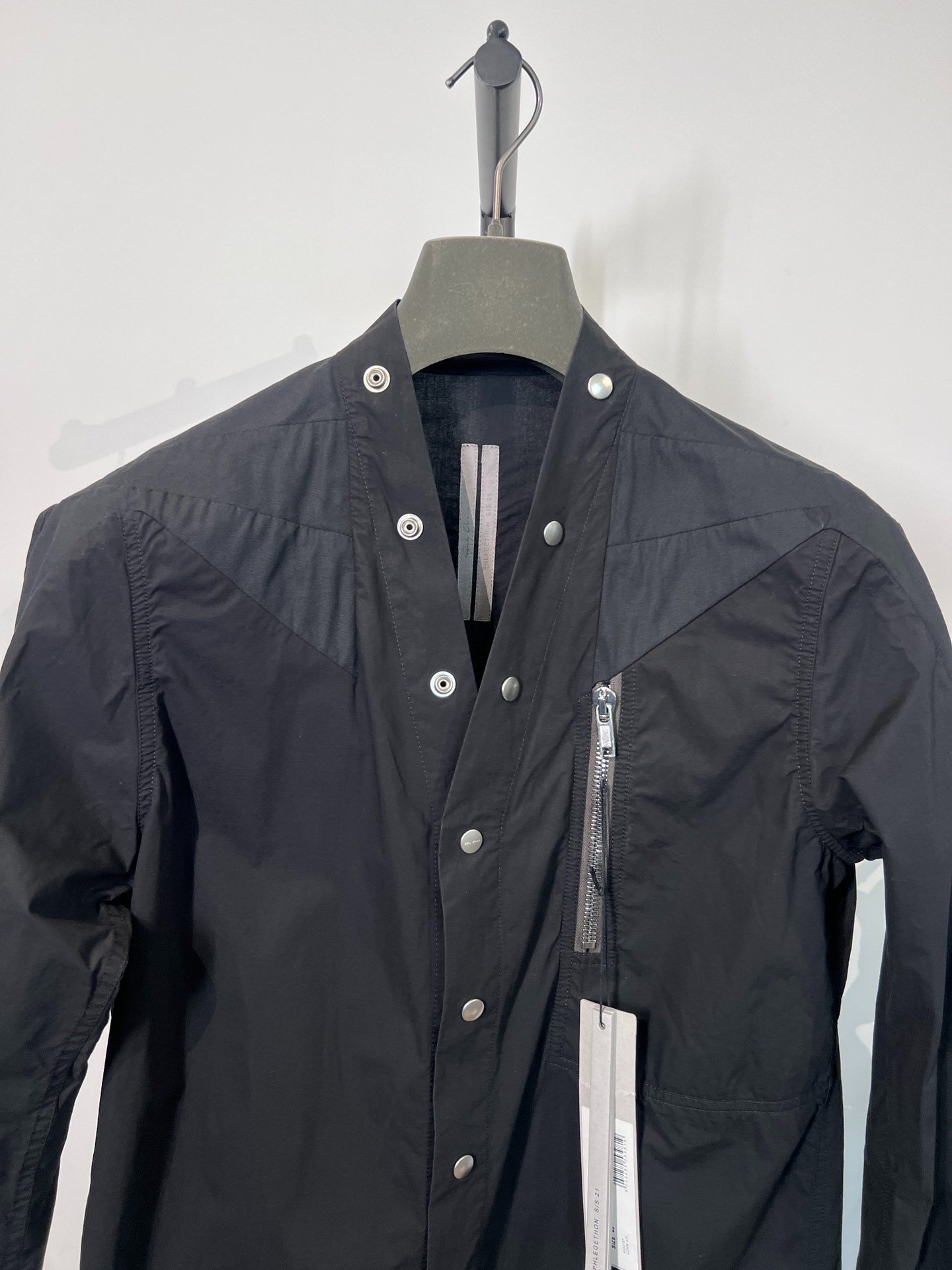 Rick Owens V-neck Button Shirt Jacket — detail