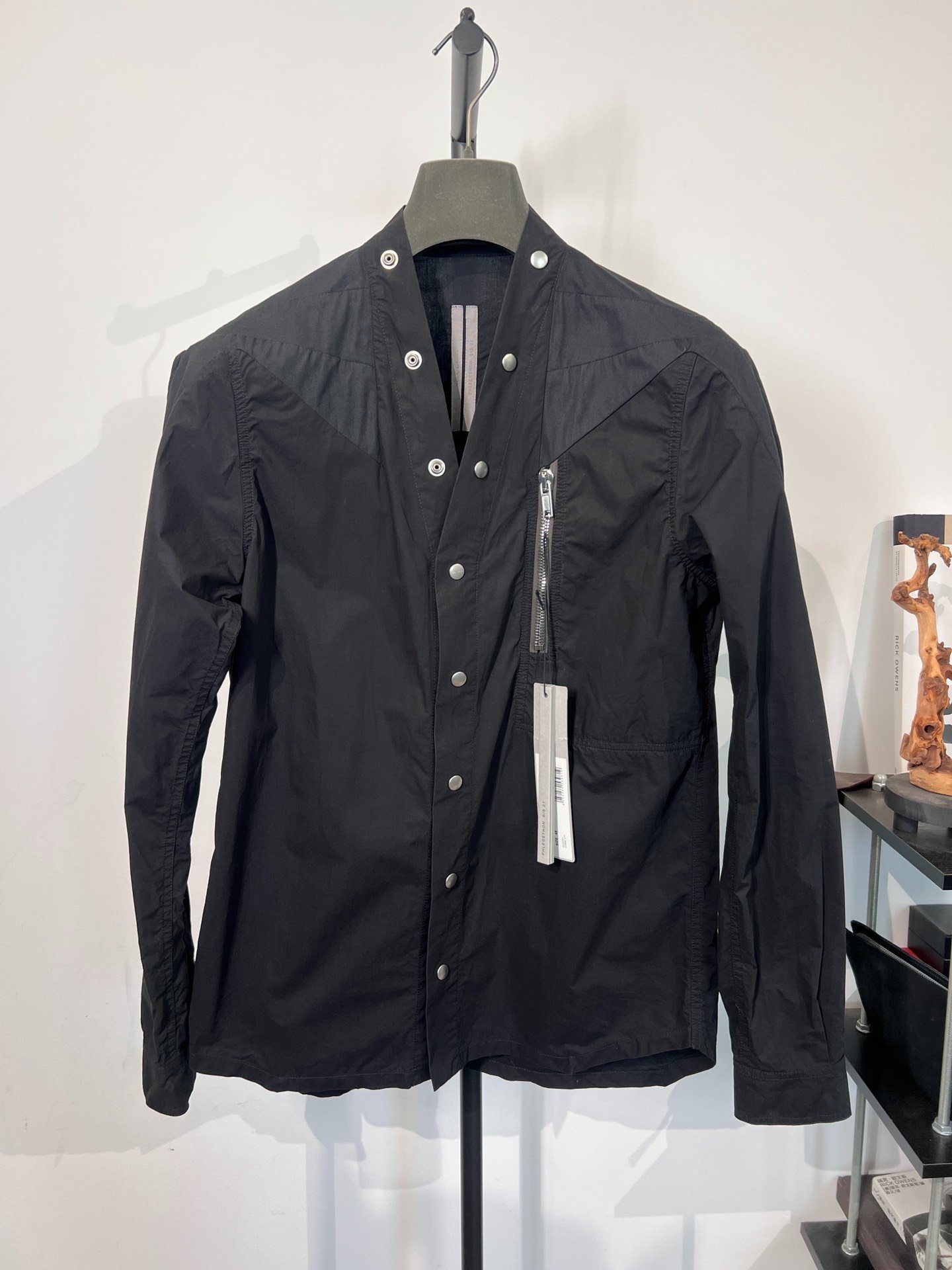Rick Owens V-neck Button Shirt Jacket