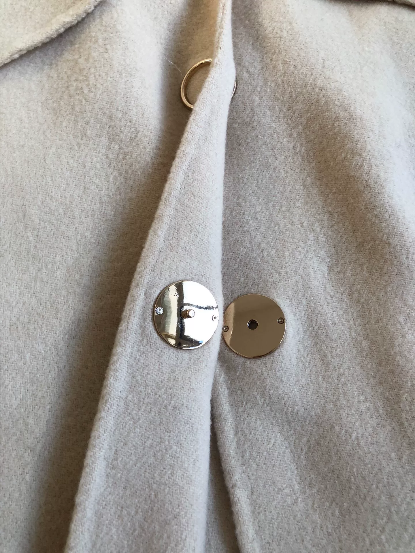 Burberry Cream Wool Coat — front