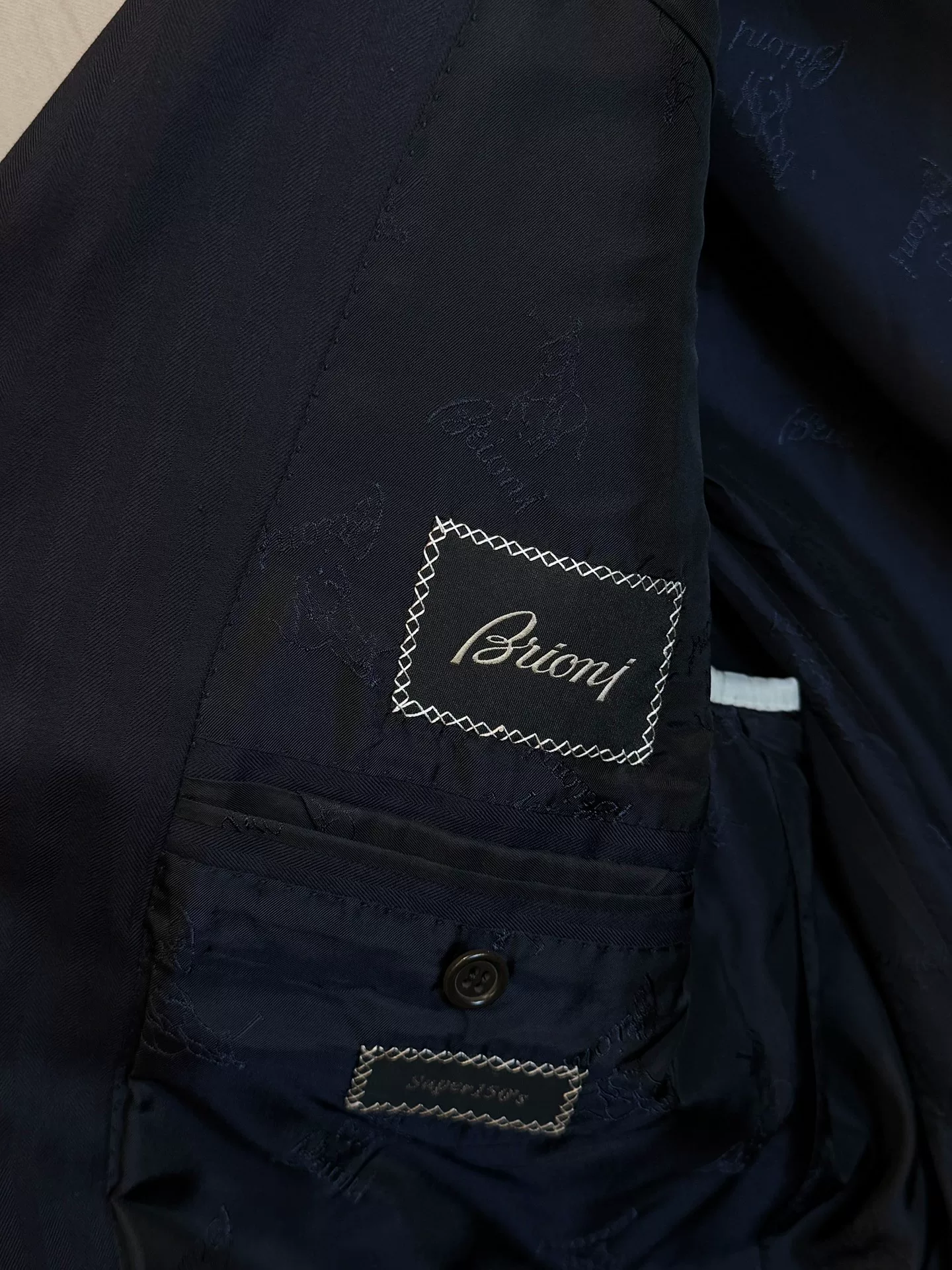 Brioni 150s Herringbone Suit — back