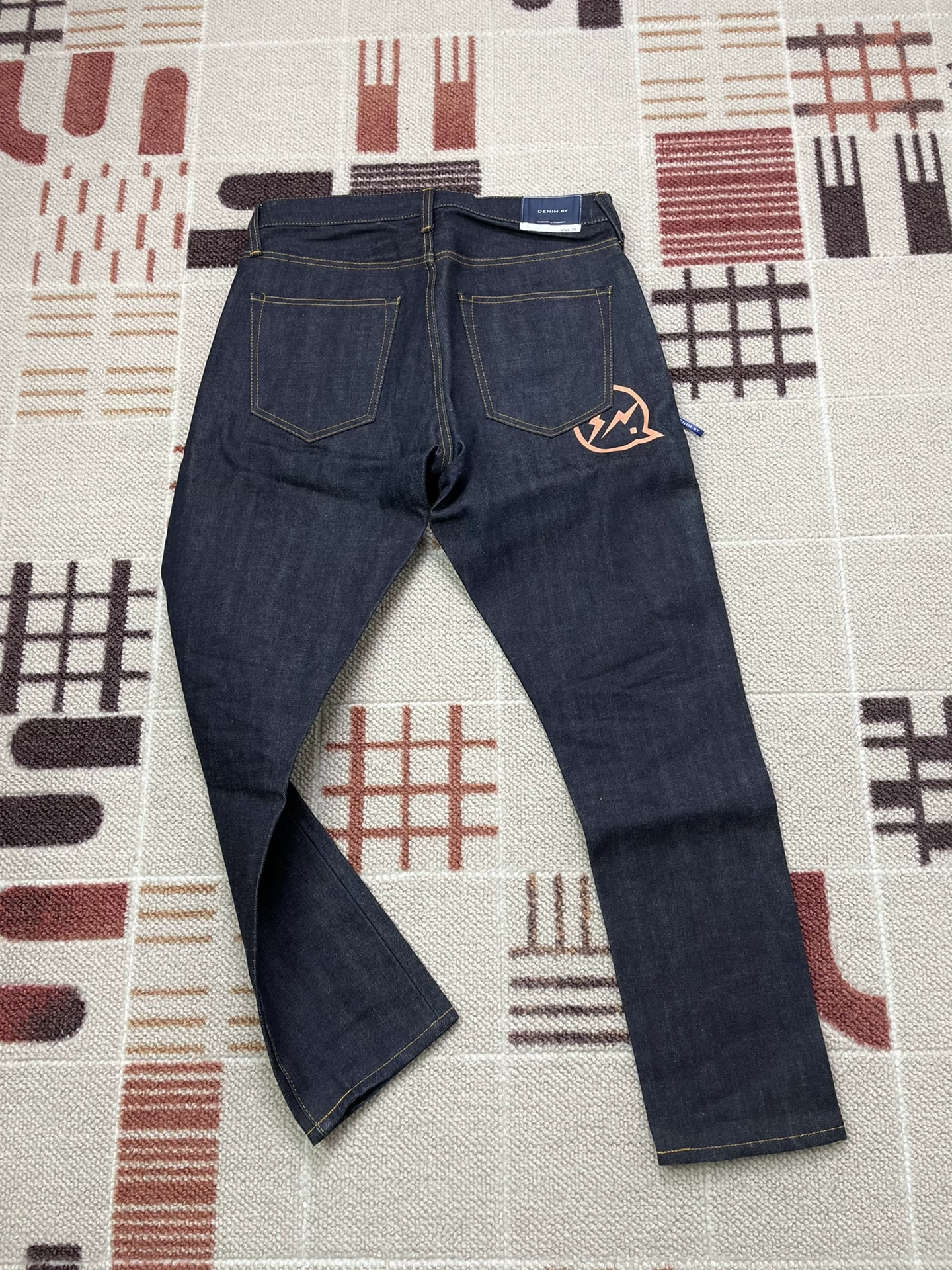 Vanquish & Fragment Orange Flash Denim Jeans