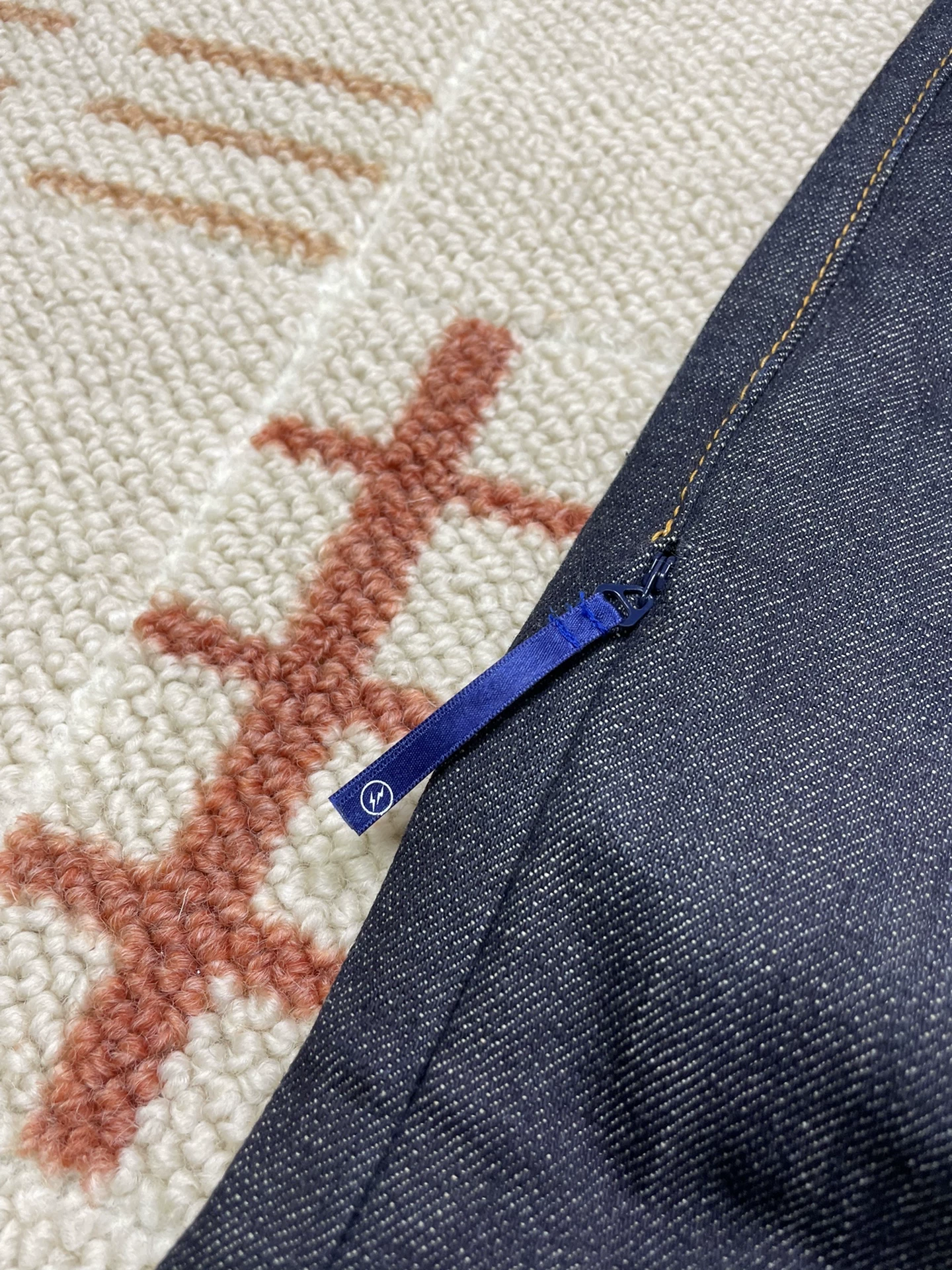 Vanquish & Fragment Orange Flash Denim Jeans — back