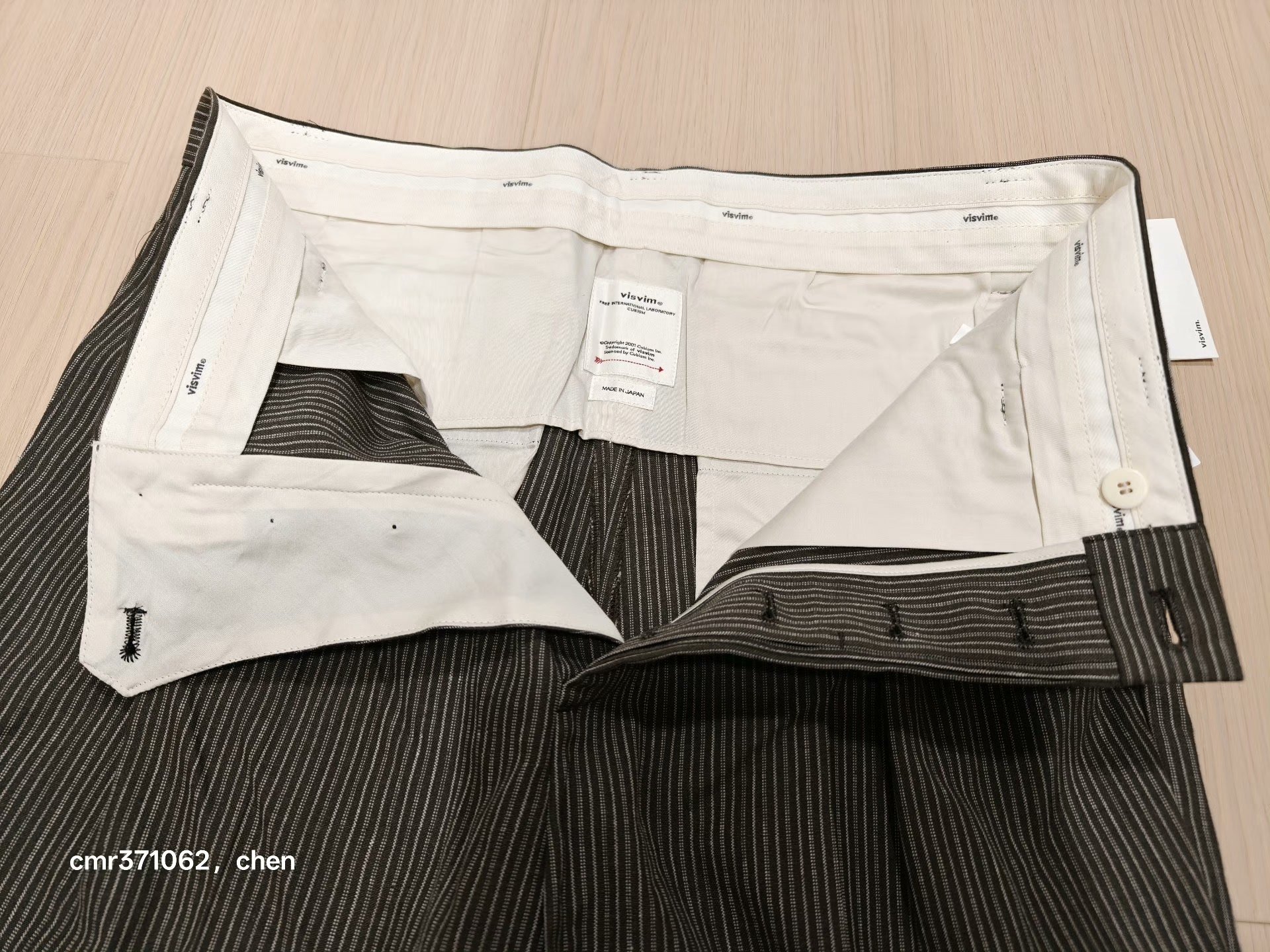 VISVIM 24SS MCCLOUD SLACKS SANTOME — label