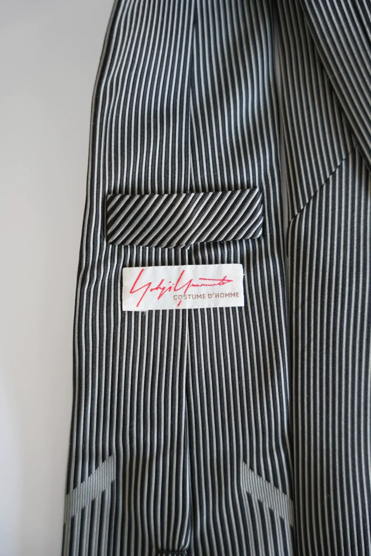 Yohji Yamamoto V-Stripe Silk Tie — front