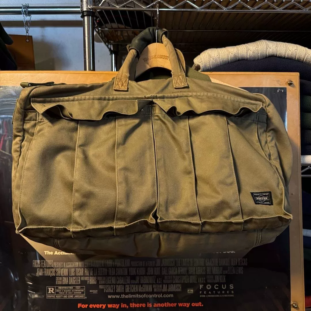PORTER LOVE&PEACE Olive Green Shoulder Bag