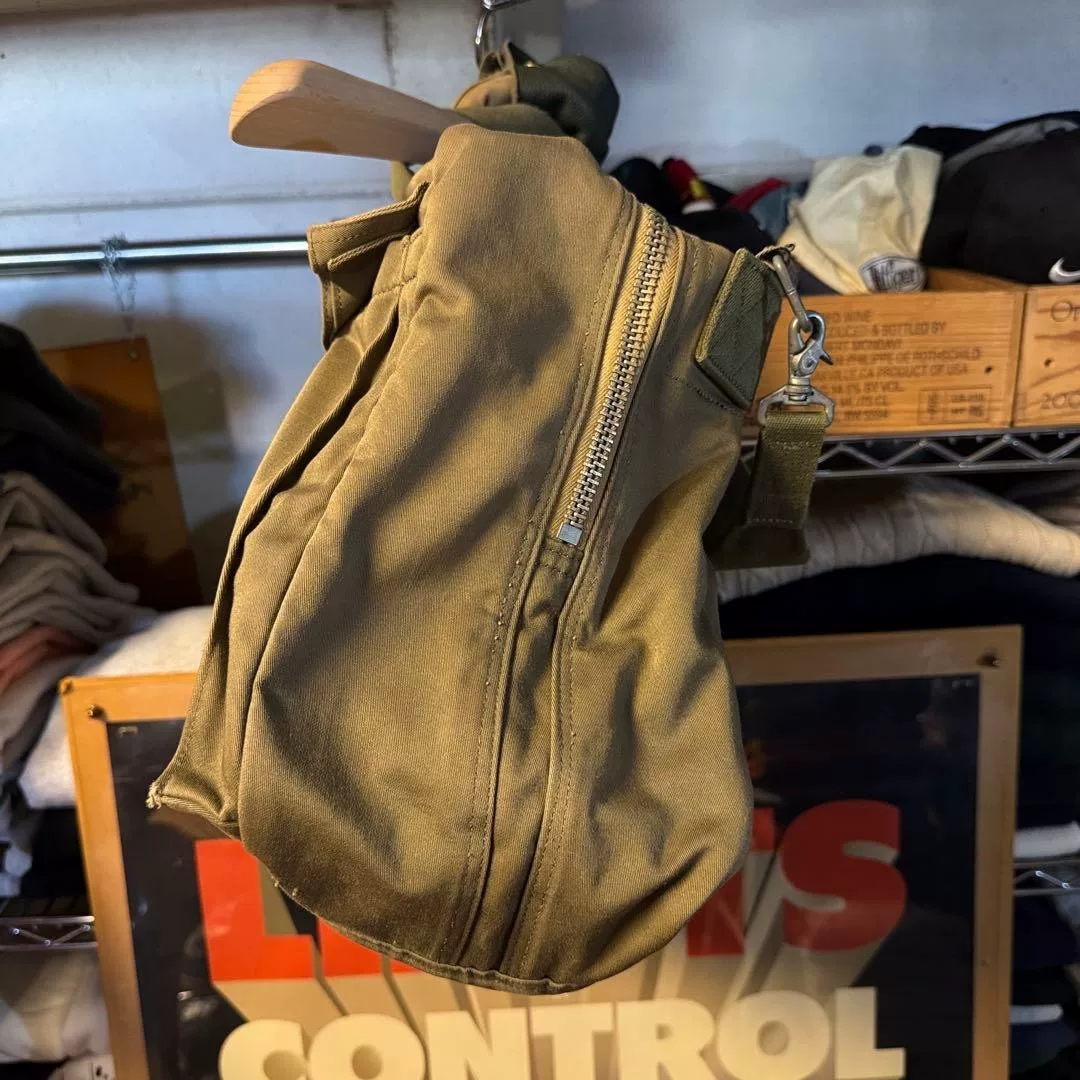 PORTER LOVE&PEACE Olive Green Shoulder Bag — back