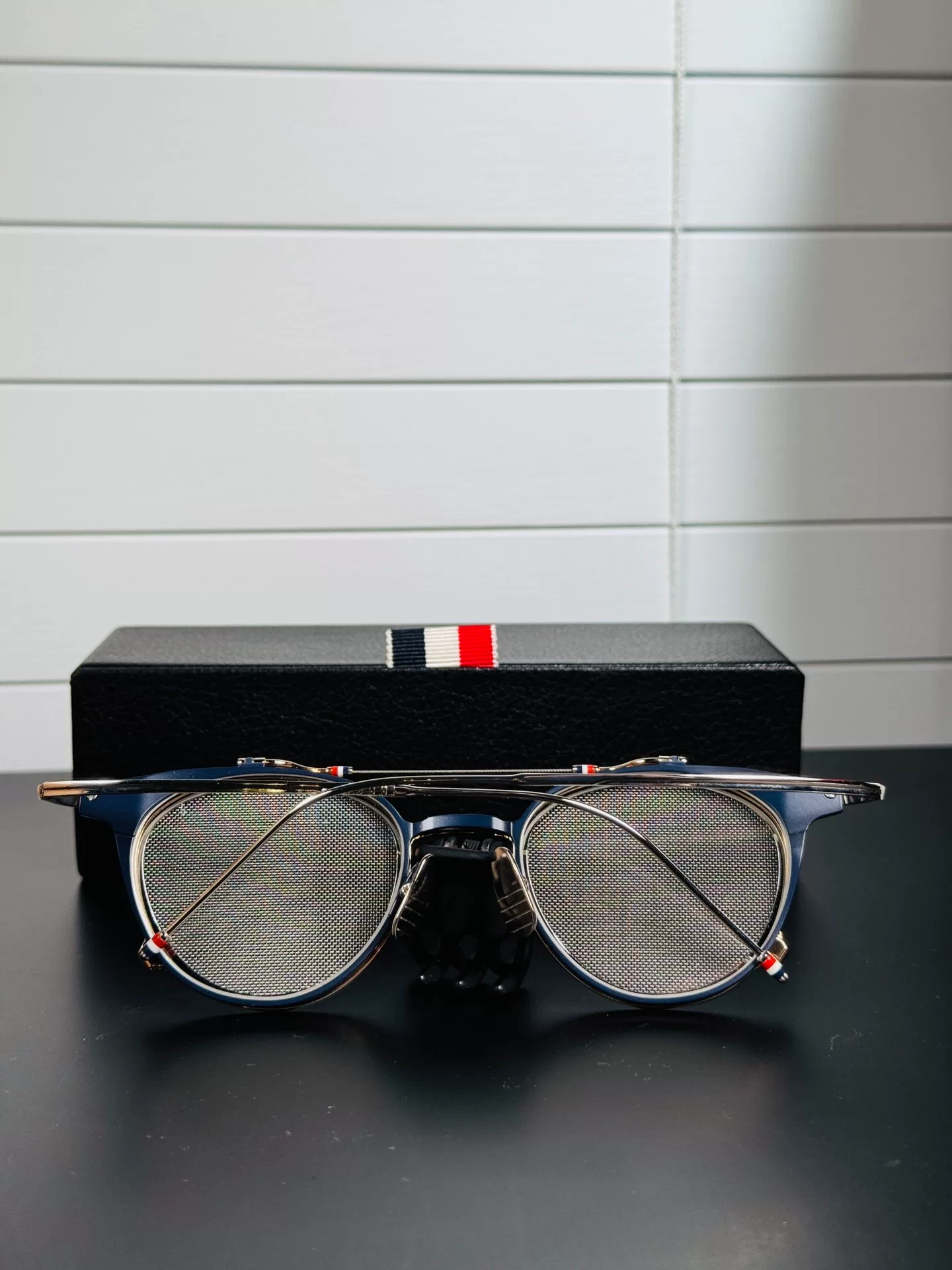 Thom Browne TBS-814 Flip-Up Eyeglasses — front