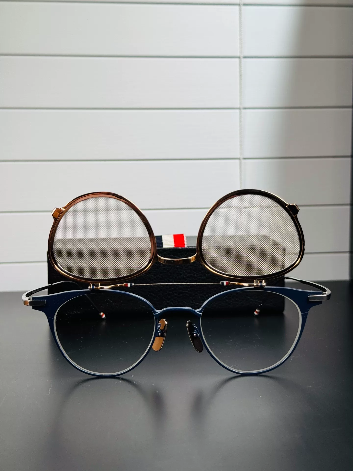 Thom Browne TBS-814 Flip-Up Eyeglasses — detail