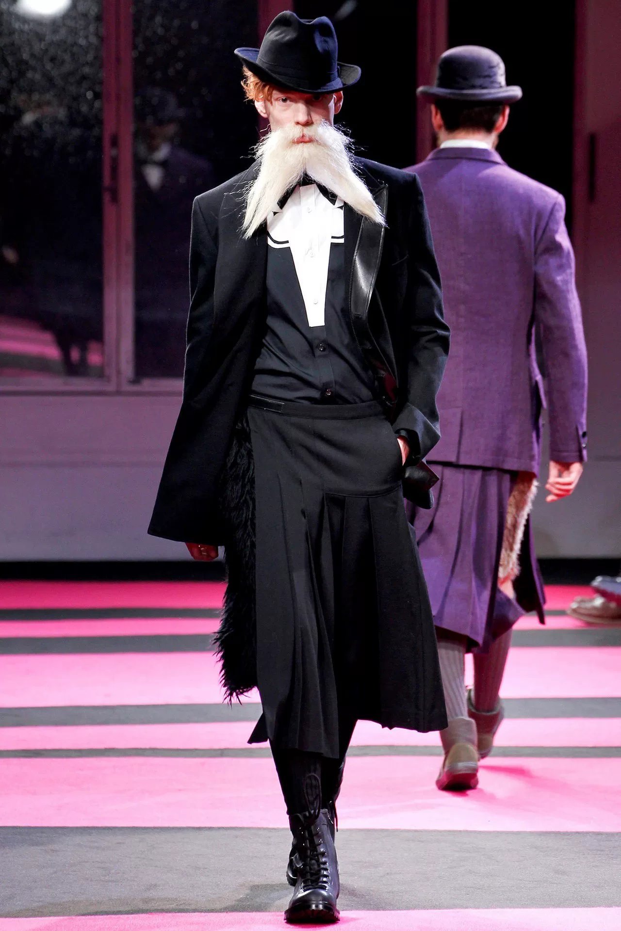 Yohji Yamamoto 13AW Patchwork Leather Jacket — front