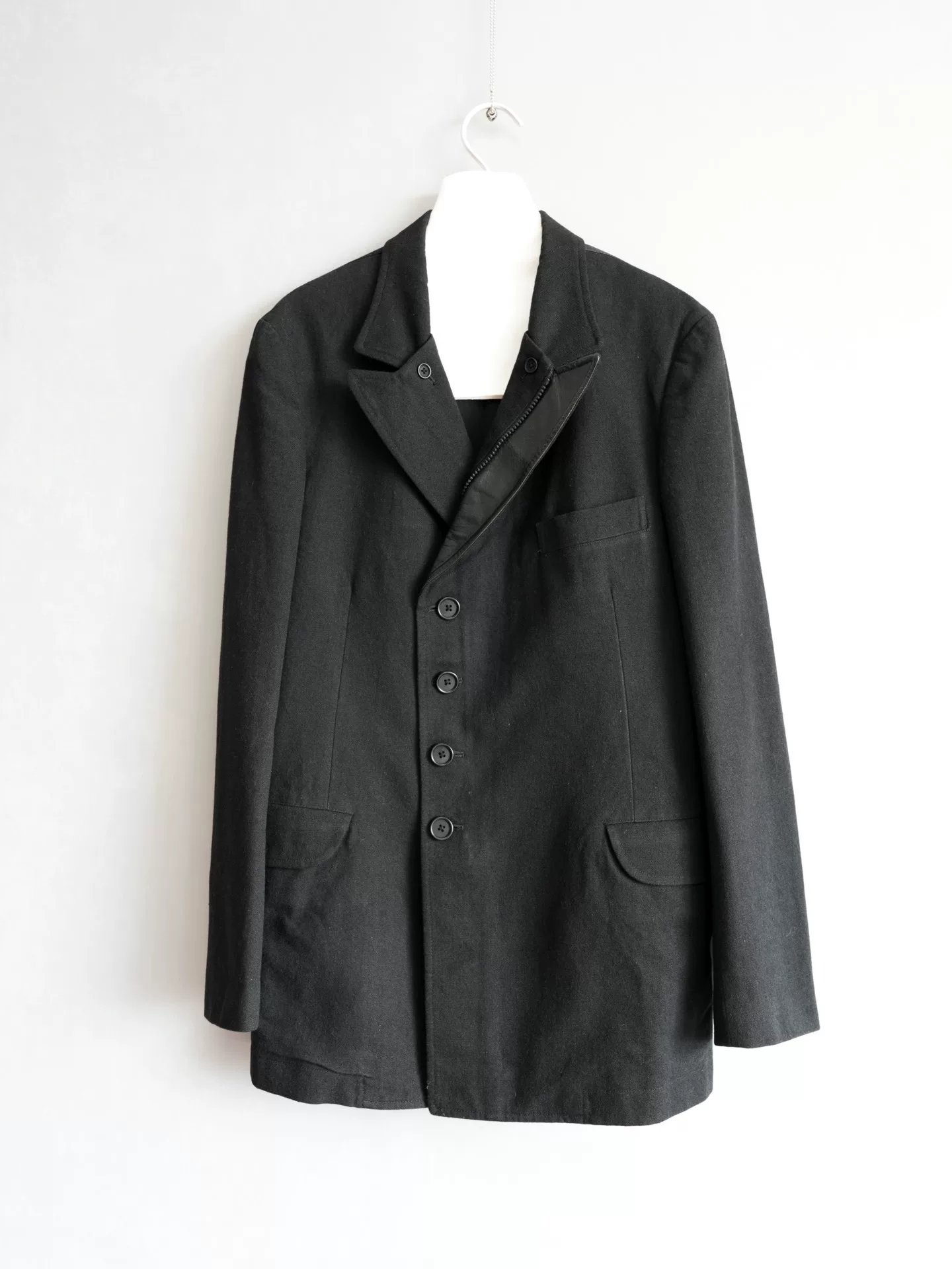 Yohji Yamamoto 13AW Patchwork Leather Jacket — detail