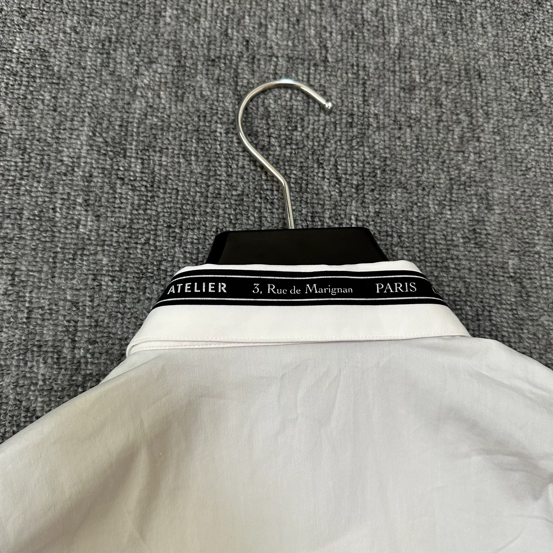 Dior White Striped Collar Shirt — back