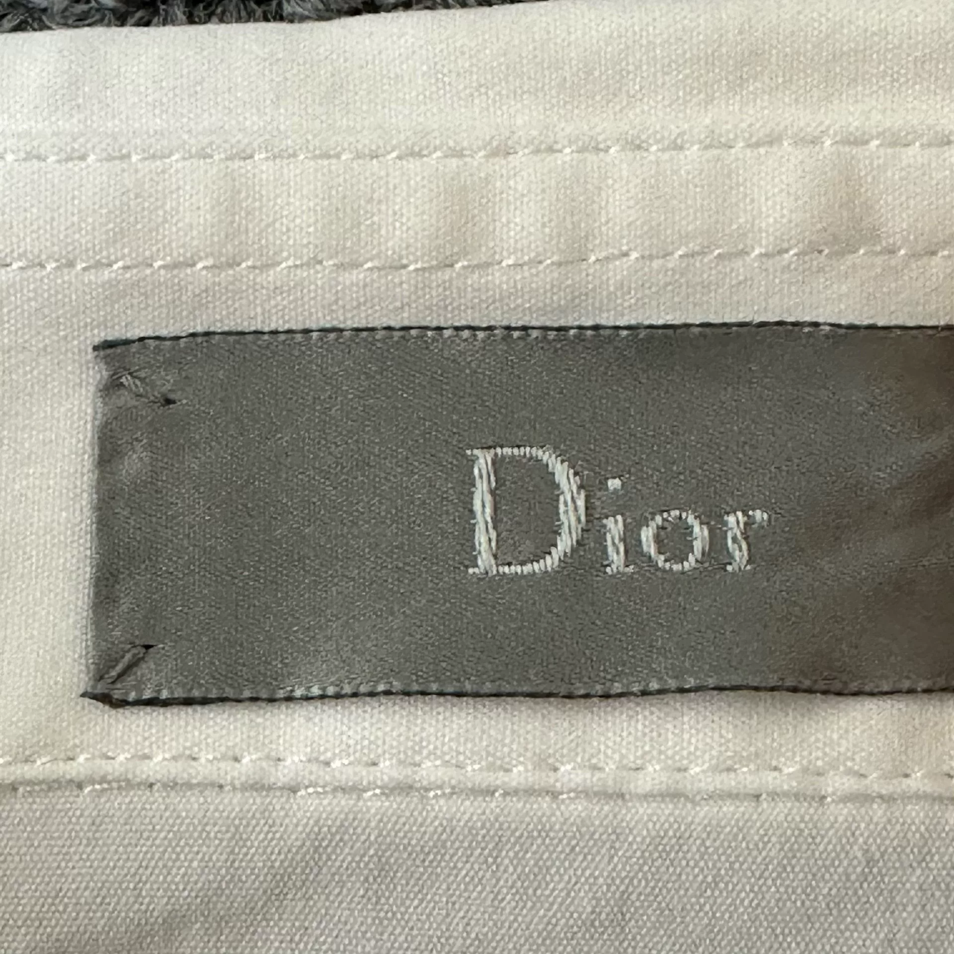 Dior White Striped Collar Shirt — label