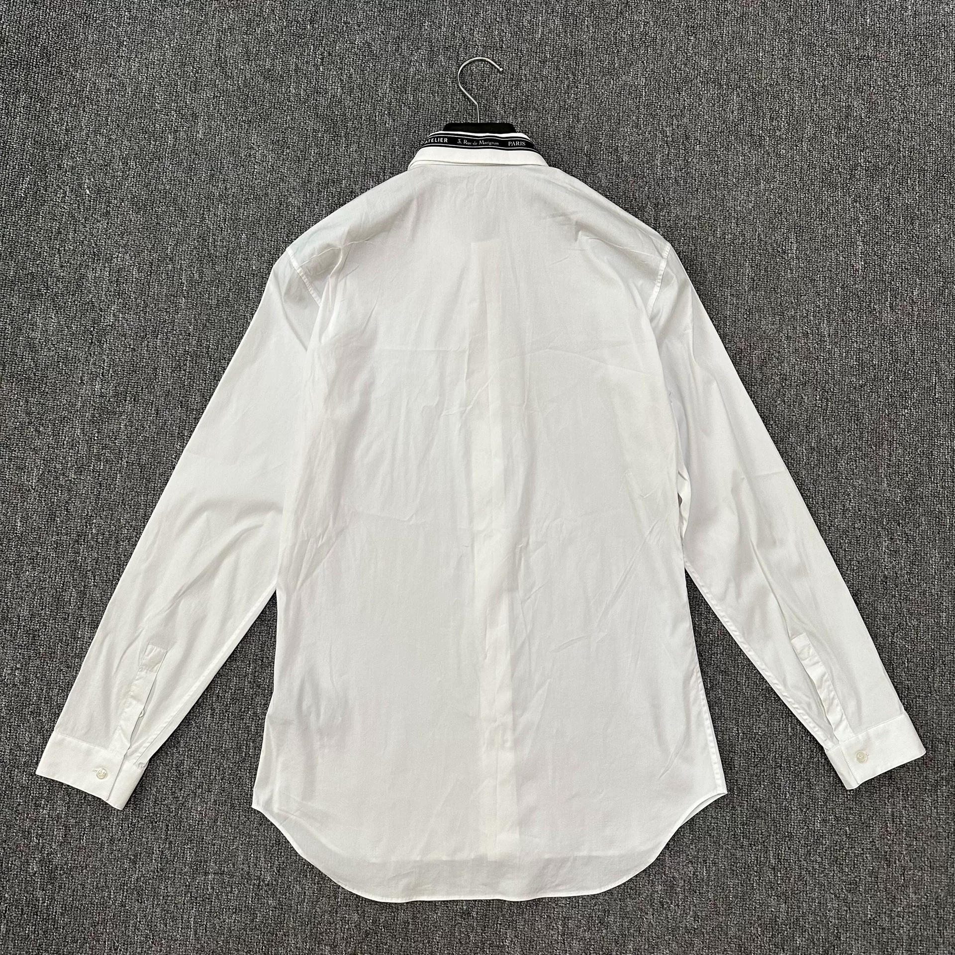 Dior White Striped Collar Shirt — detail
