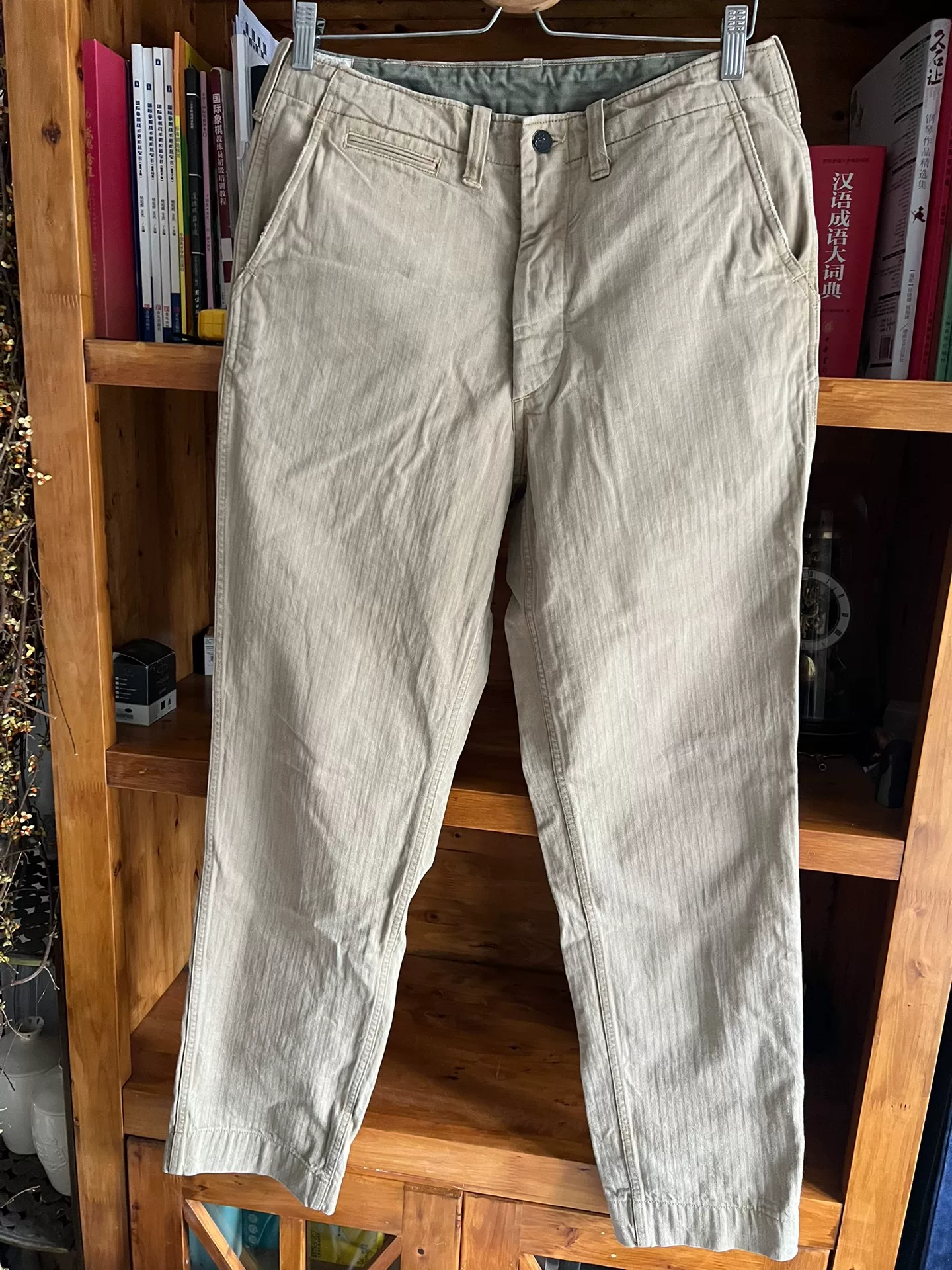 Freewheelers Vintage Herringbone Military Pants — detail